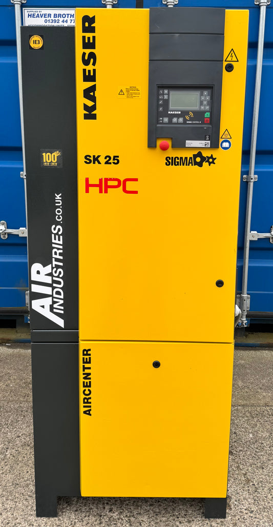 HPC / Kaeser Aircenter 25 Rotary Screw Compressor + Dryer 15Kw, 20Hp, 88.28cfm
