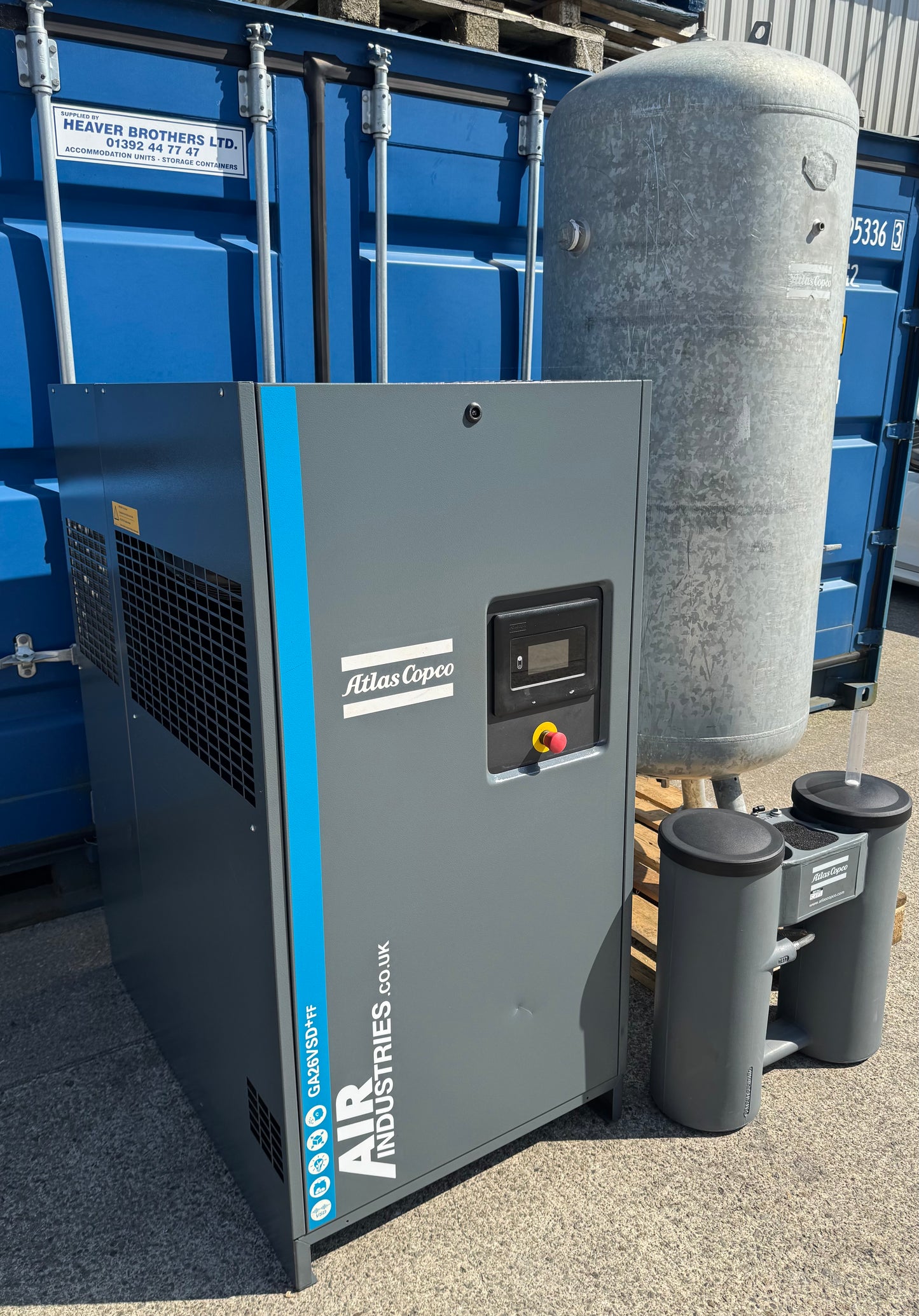 Atlas Copco GA26VSD+FF Variable Speed Rotary Screw Compressor + Dryer (180CFM)