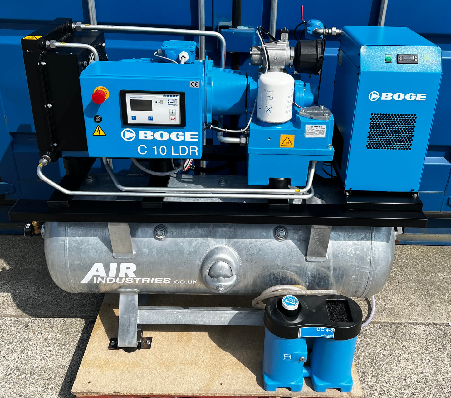 Boge C10LDR-350 Receiver Mounted Rotary Screw Compressor + Dryer + Filter (36Cfm, 7.5Kw)