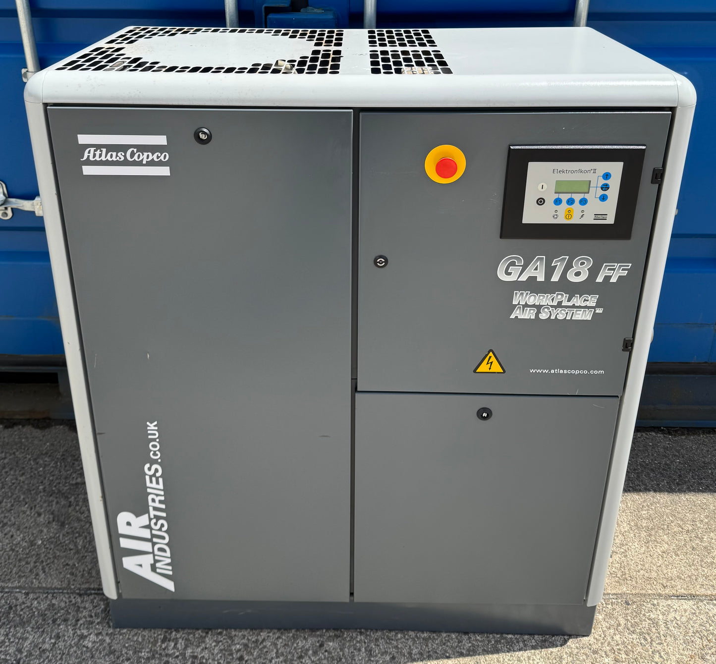 Atlas Copco GA18FF Rotary Screw Compressor + Dryer, 18.5Kw, 115Cfm!
