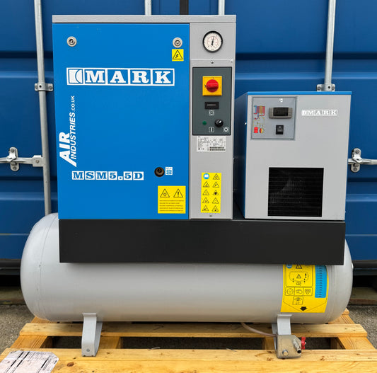 Mark MSM5.5 Receiver Mounted Rotary Screw Compressor With Dryer!