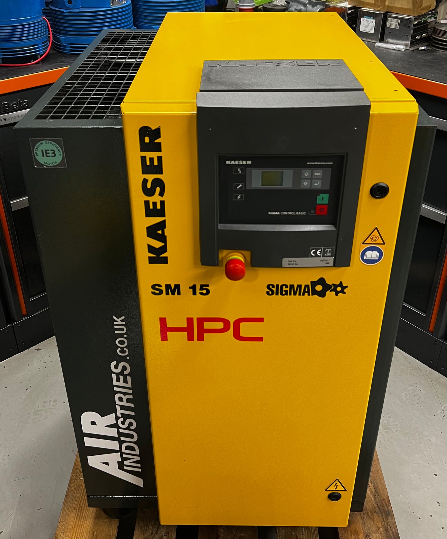 HPC / Kaeser SM15 Floor Mounted Rotary Screw Compressor (9.0Kw, 53CFM)