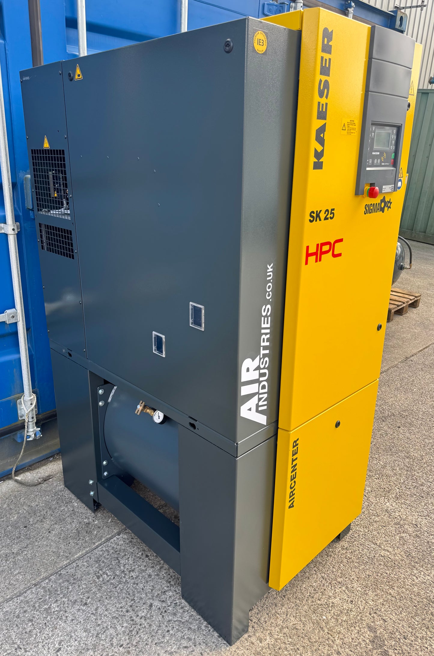 HPC / Kaeser Aircenter 25 Rotary Screw Compressor + Dryer 15Kw, 20Hp, 88.28cfm