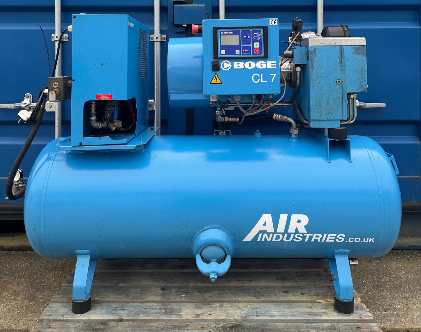 Boge CLD7-270 Receiver Mounted Rotary Screw Compressor + Dryer (25Cfm, 5.5Kw)