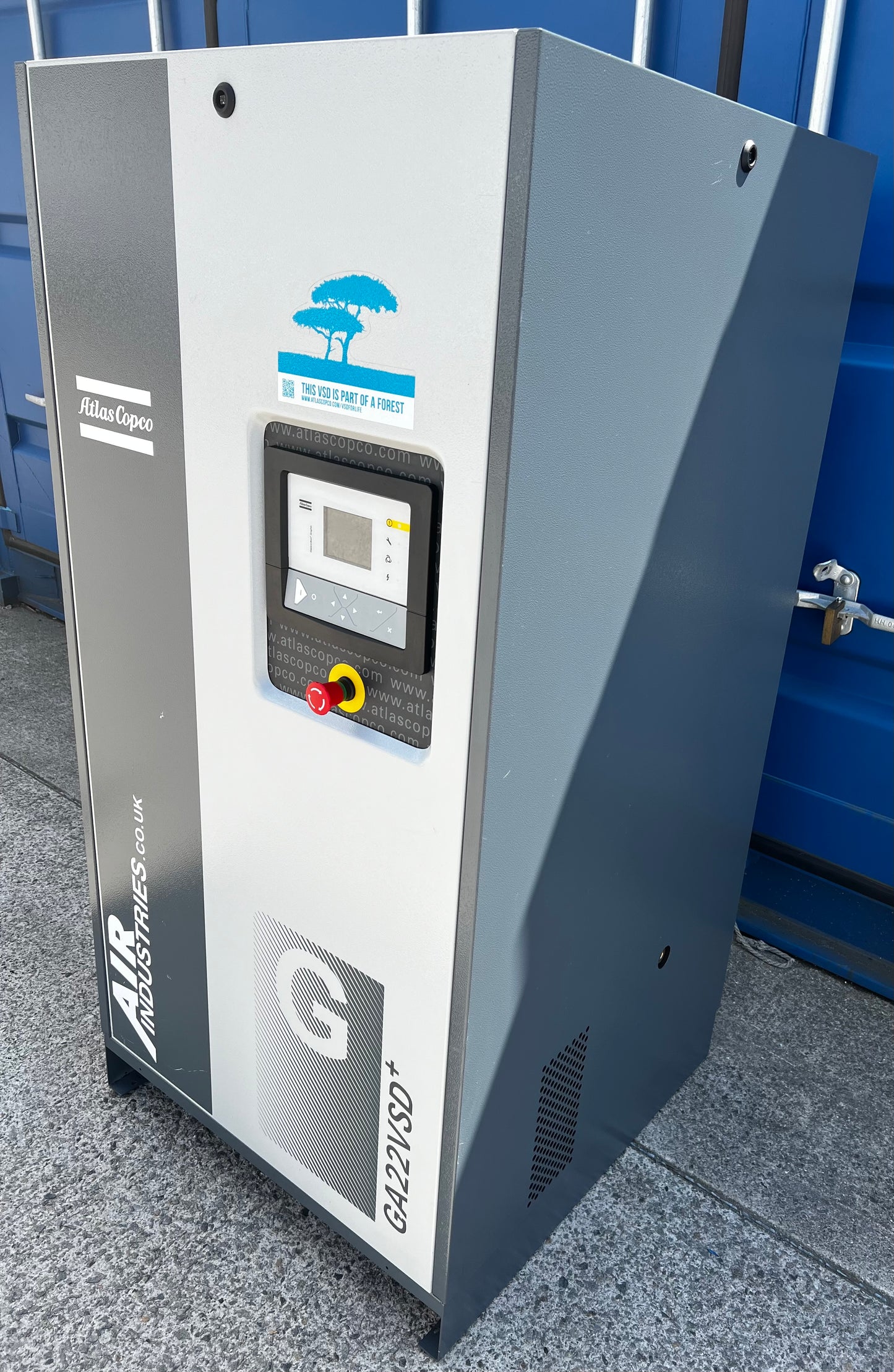 Atlas Copco GA22VSD+ Variable Speed Drive Rotary Screw Compressor, 22Kw, 159cfm!