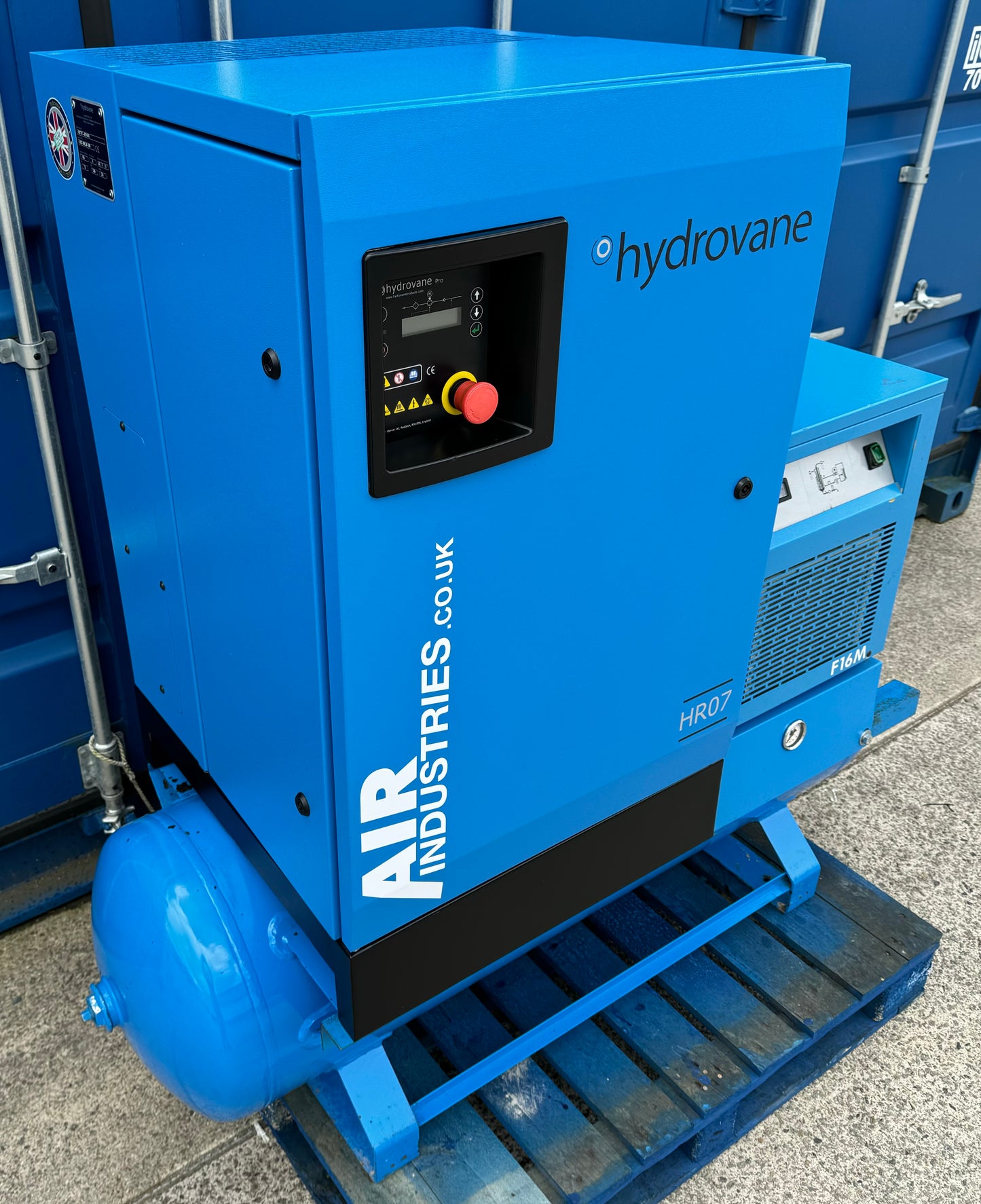 Hydrovane HR07AERD Receiver Mounted Rotary Vane Compressor + Dryer (7.5Kw, 44Cfm)