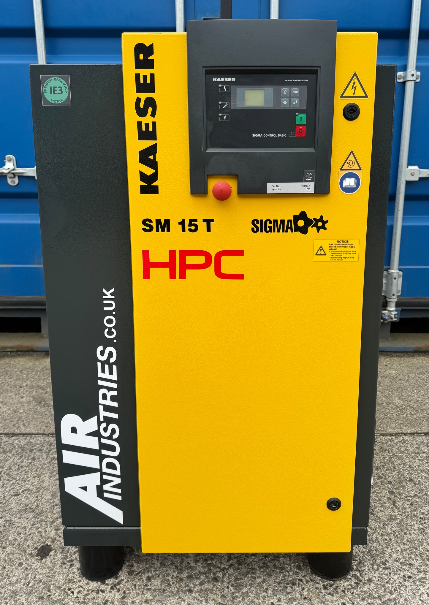 HPC / Kaeser SM15T Rotary Screw Compressor + Dryer! 9.0Kw, 53Cfm, 8Bar!