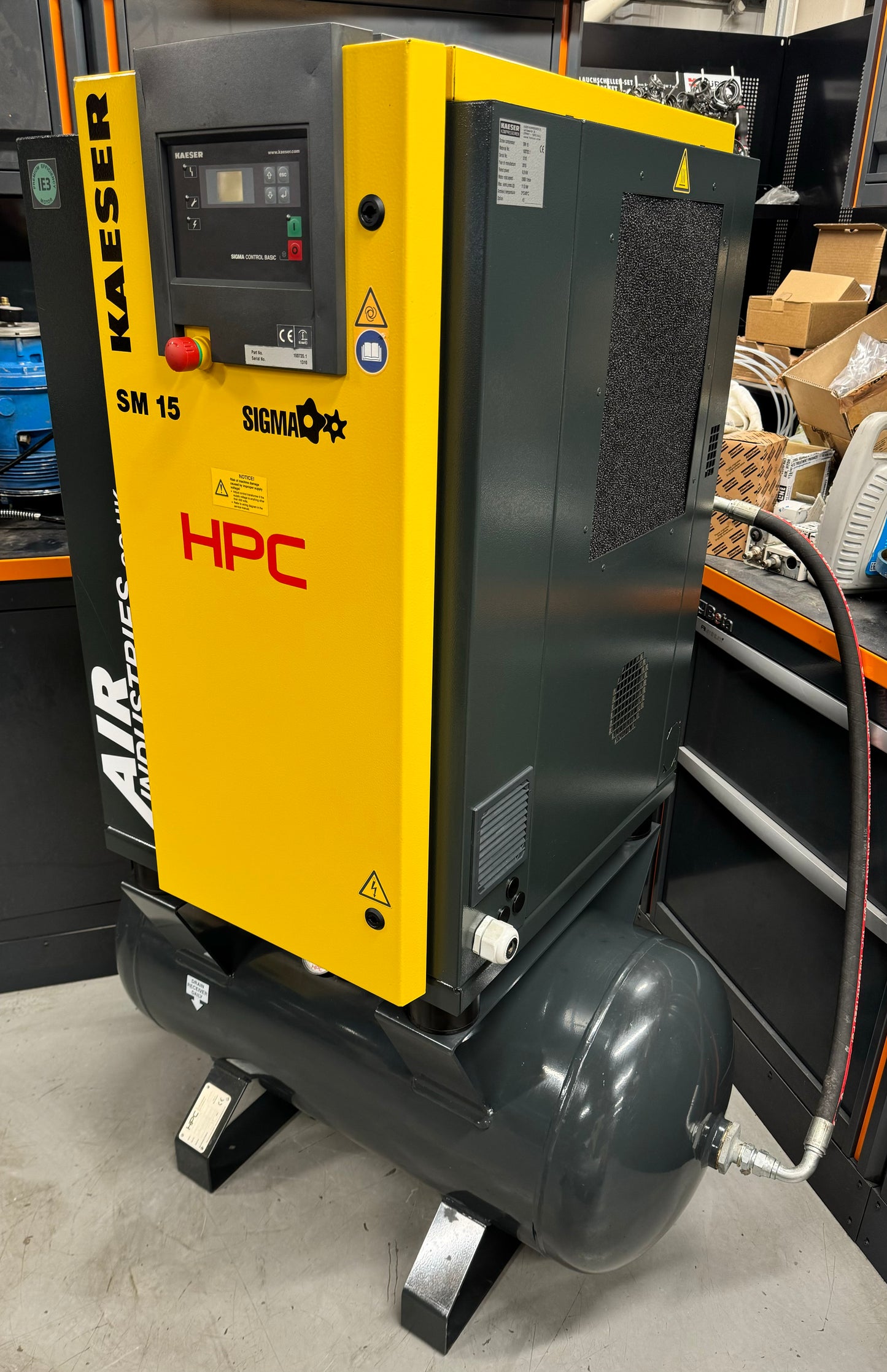 Kaeser / HPC SM15 Receiver Mounted Rotary Screw Compressor (44CFM)