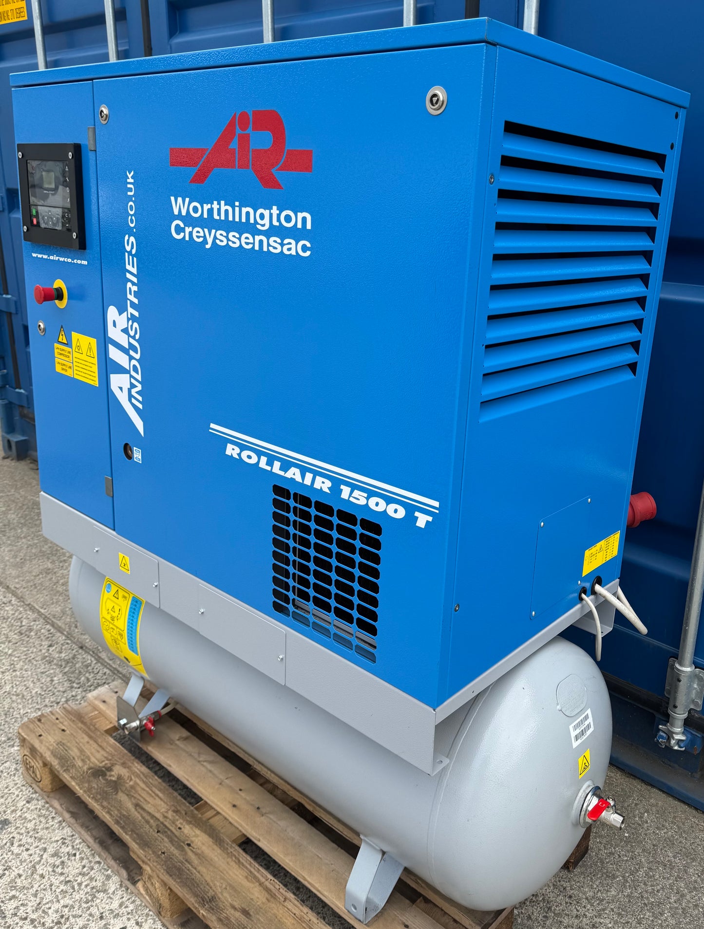 Worthington RLR1500T Receiver Mounted Rotary Screw Compressor + Dryer! 11Kw, (50Cfm)
