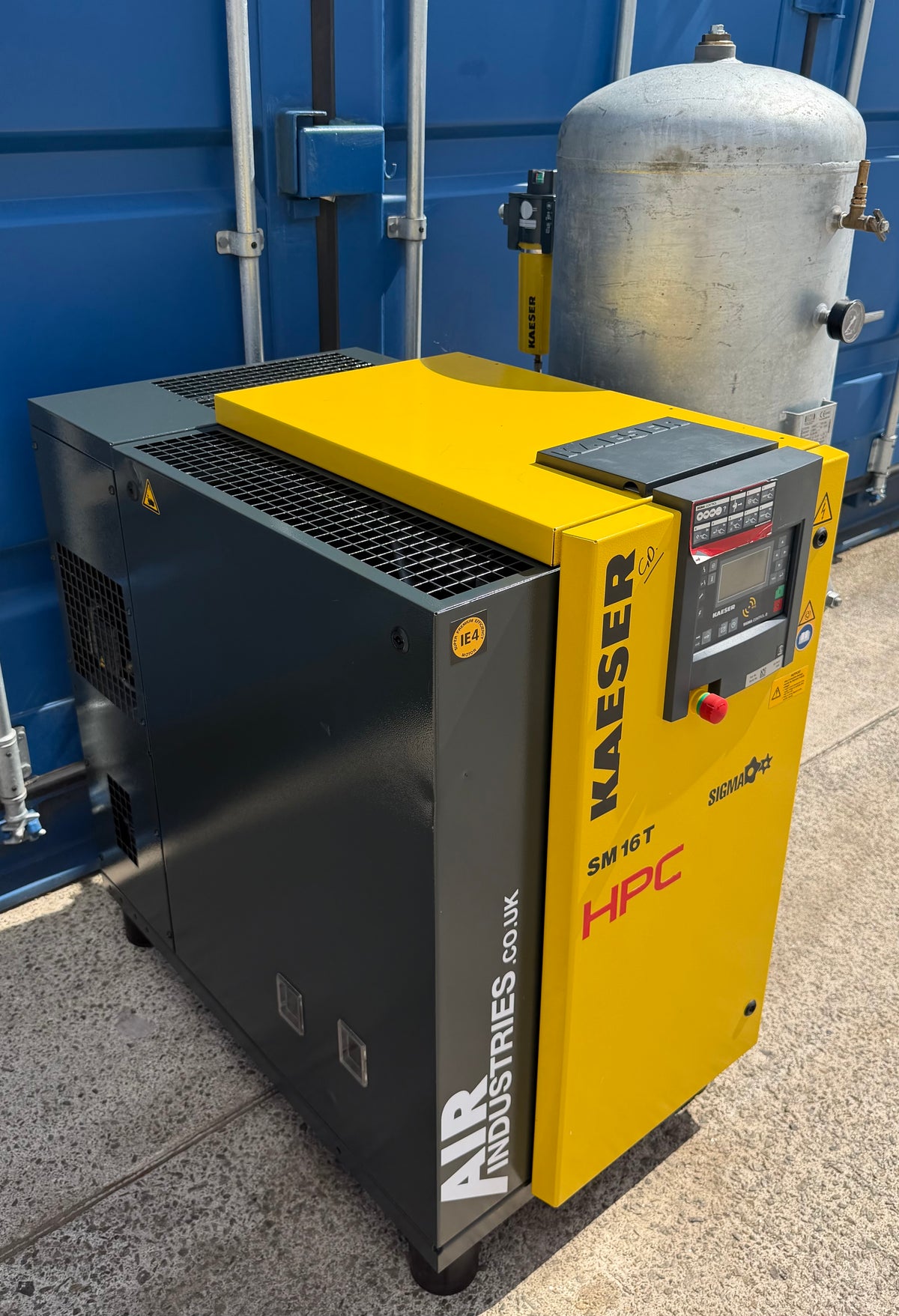 HPC / Kaeser SM16T Rotary Screw Compressor + Receiver + Dryer + Filter 57Cfm!