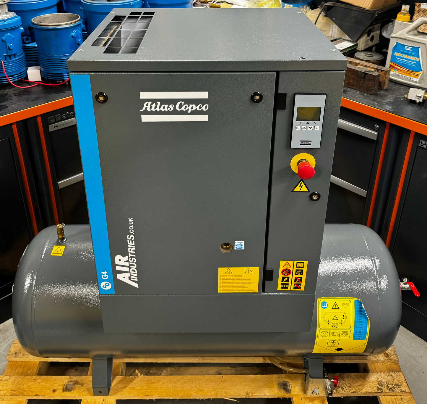 Atlas Copco G4 Receiver Mounted Rotary Screw Compressor (18CFM, 4Kw, 5.5HP)