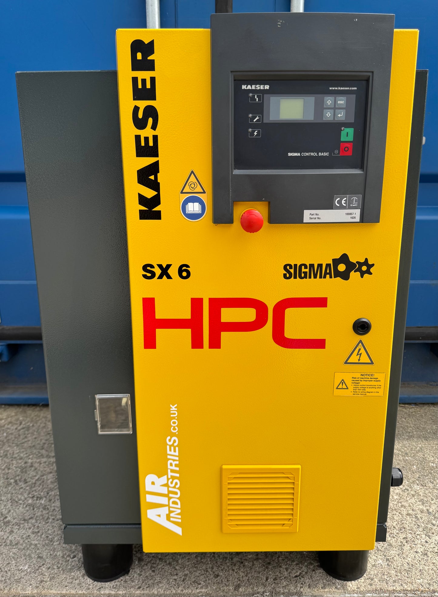 HPC / Kaeser SX6 Rotary Screw Compressor (4.0Kw, 21CFM, 8Bar, 116psi)