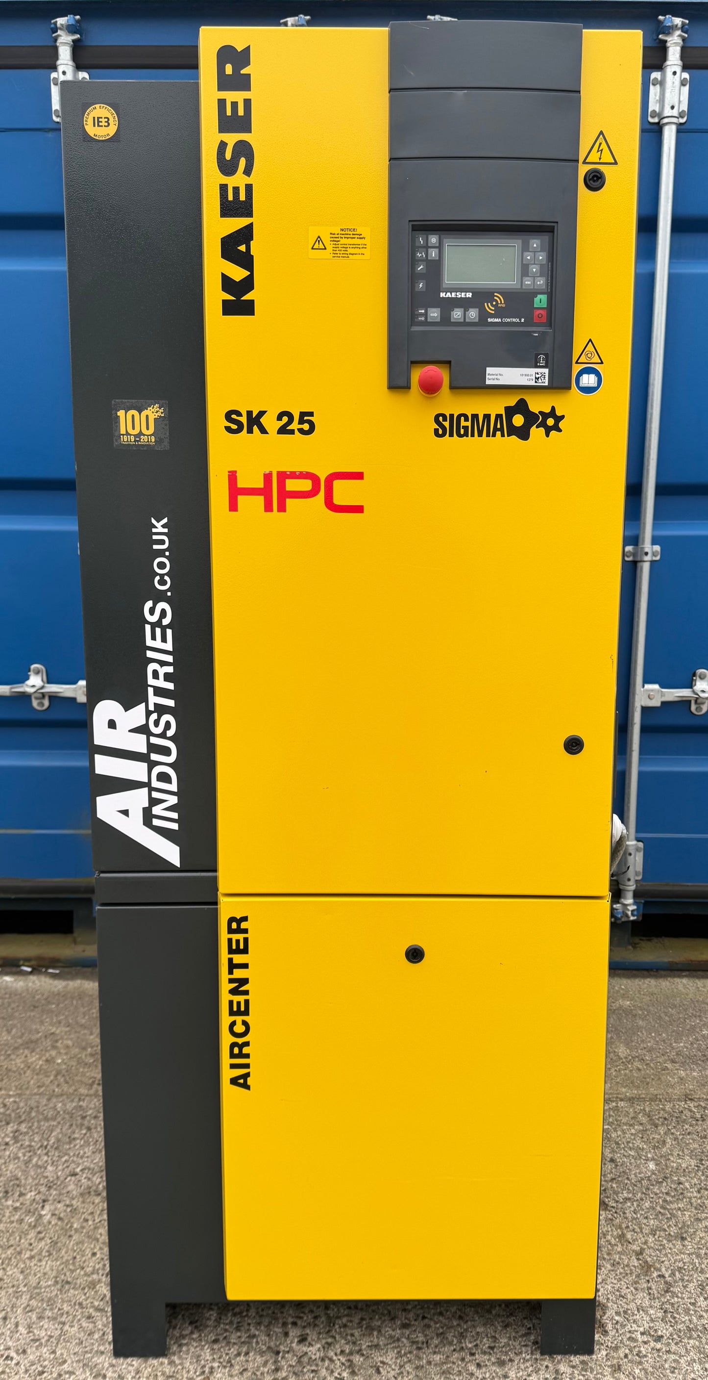 HPC / Kaeser Aircenter 25 Rotary Screw Compressor + Dryer 15Kw, 20Hp, 88.28cfm