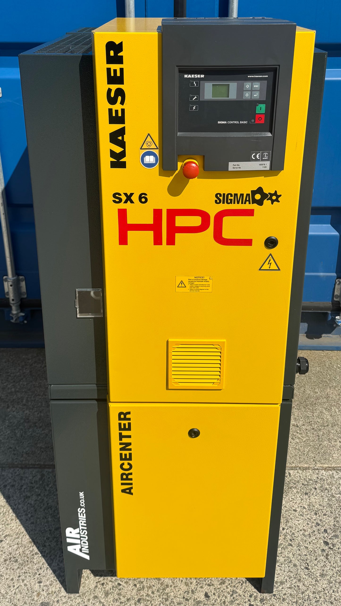 HPC / Kaeser Aircenter 6 Rotary Screw Compressor + Receiver + Dryer (4.0Kw, 17cfm)