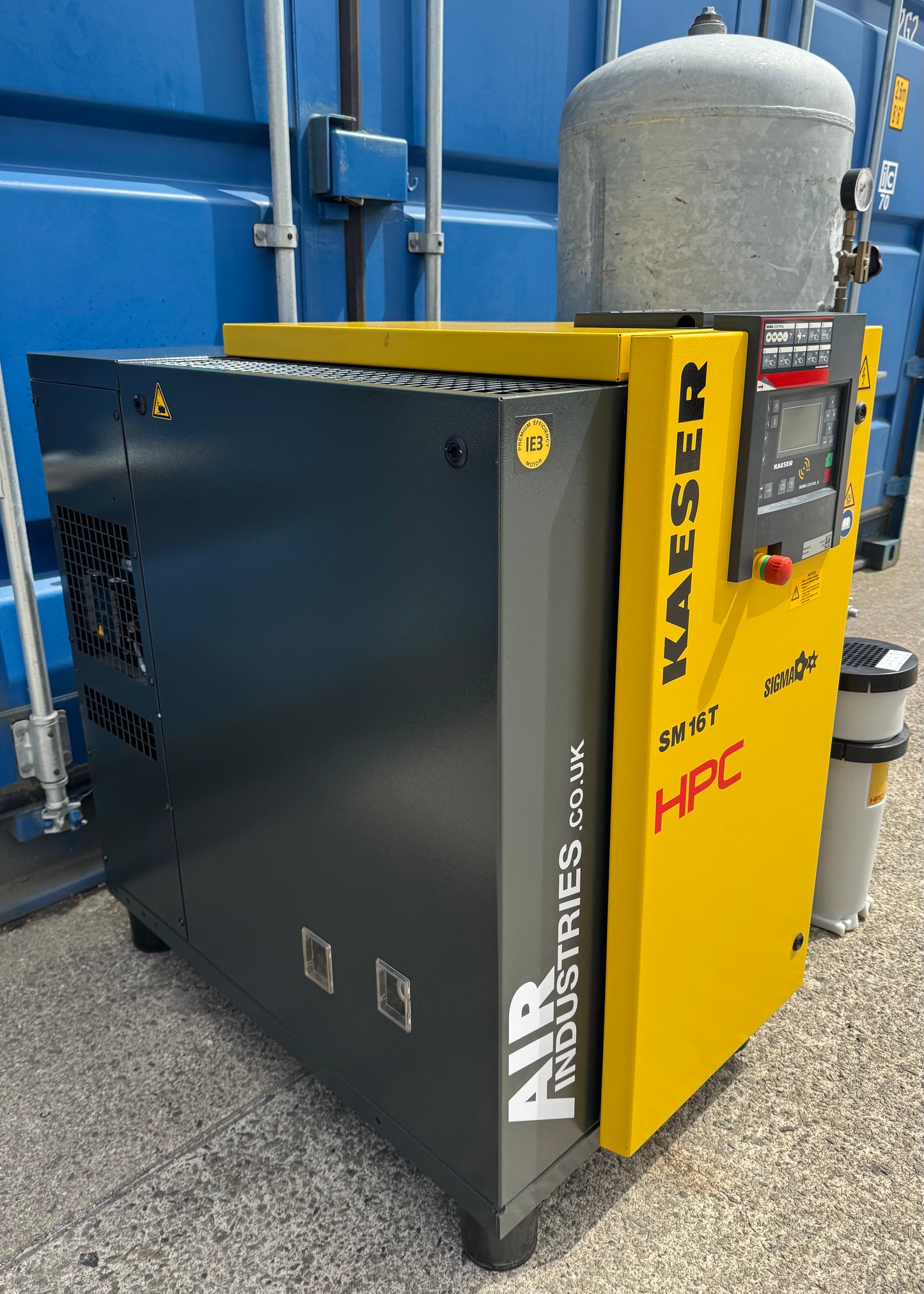 HPC / Kaeser SM16T Rotary Screw Compressor + Receiver + Dryer + Filter 57Cfm!