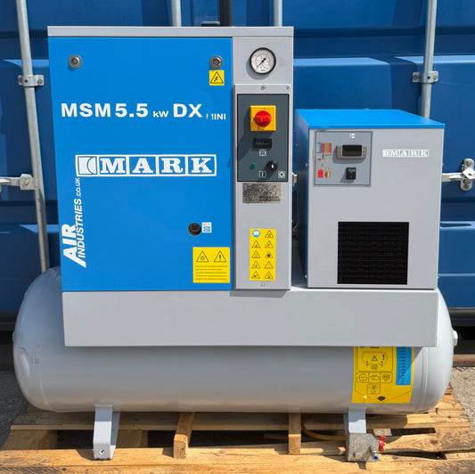 Mark MSM5.5 Receiver Mounted Rotary Screw Compressor With Dryer!