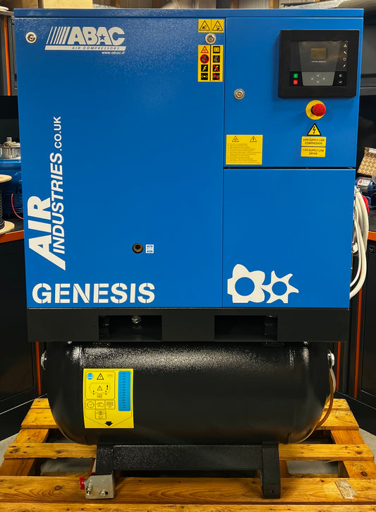 ABAC Genesis 11 Receiver Mounted Rotary Screw Compressor + Dryer! 11Kw, (59Cfm)