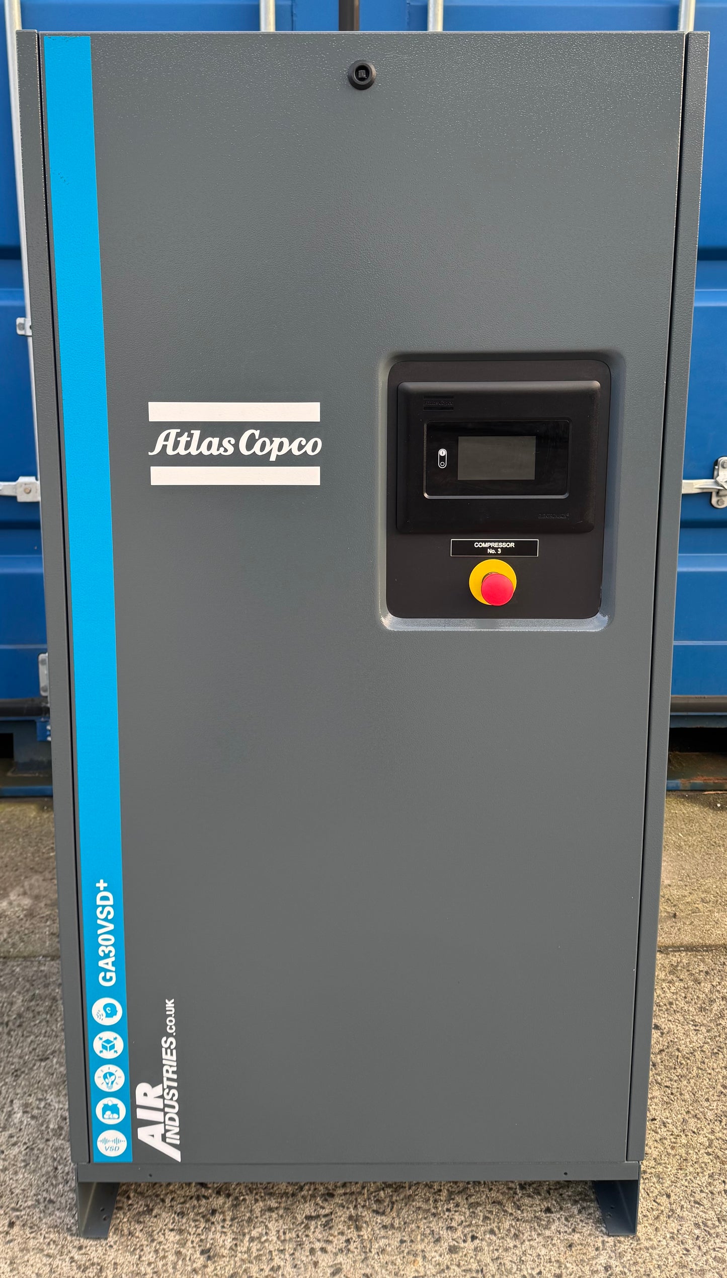 Atlas Copco GA30VSD+ Variable Speed Drive Rotary Screw Compressor, 30Kw, 206cfm!