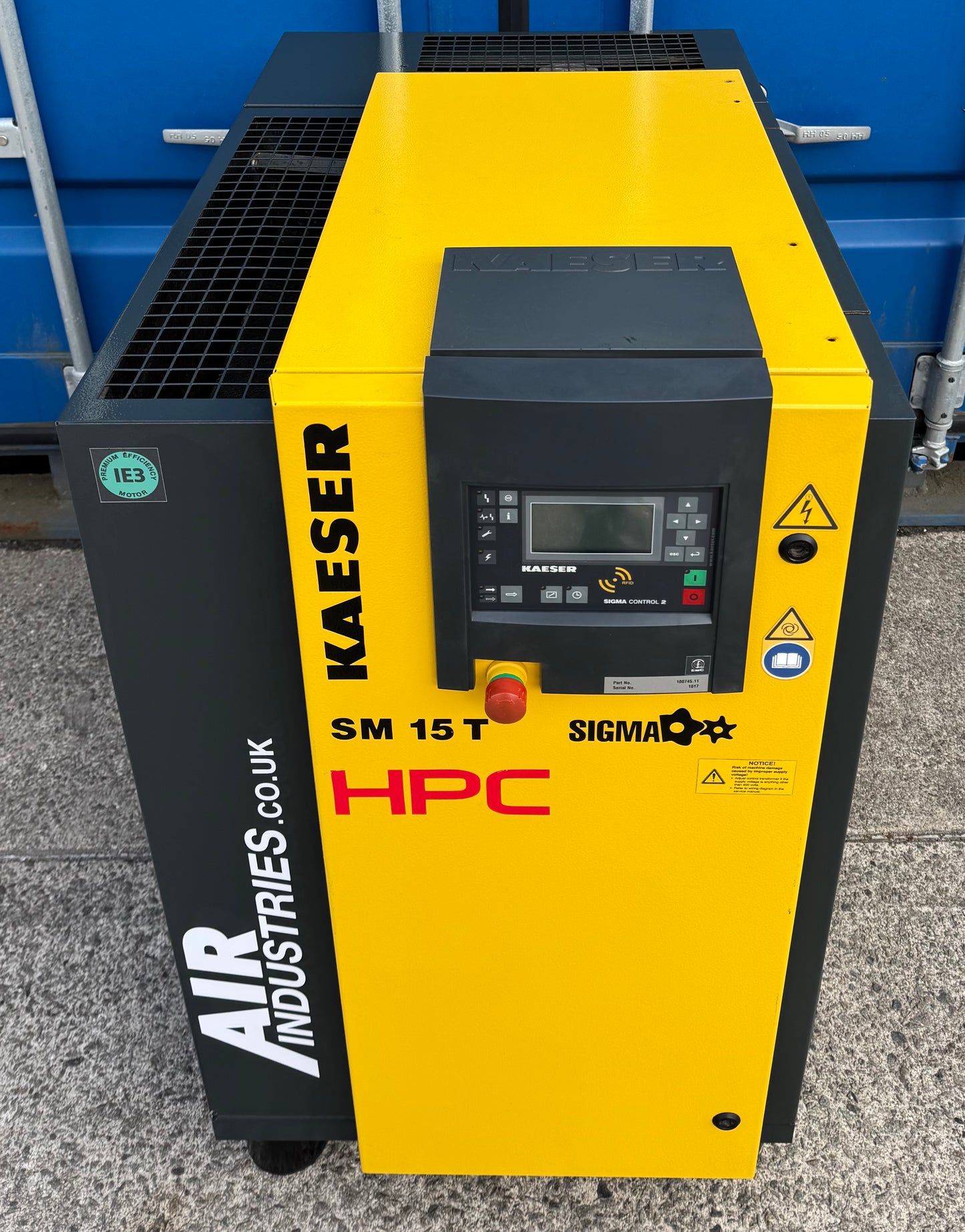 HPC / Kaeser SM15T Rotary Screw Compressor + Dryer! 9.0Kw, 53Cfm, 8Bar!