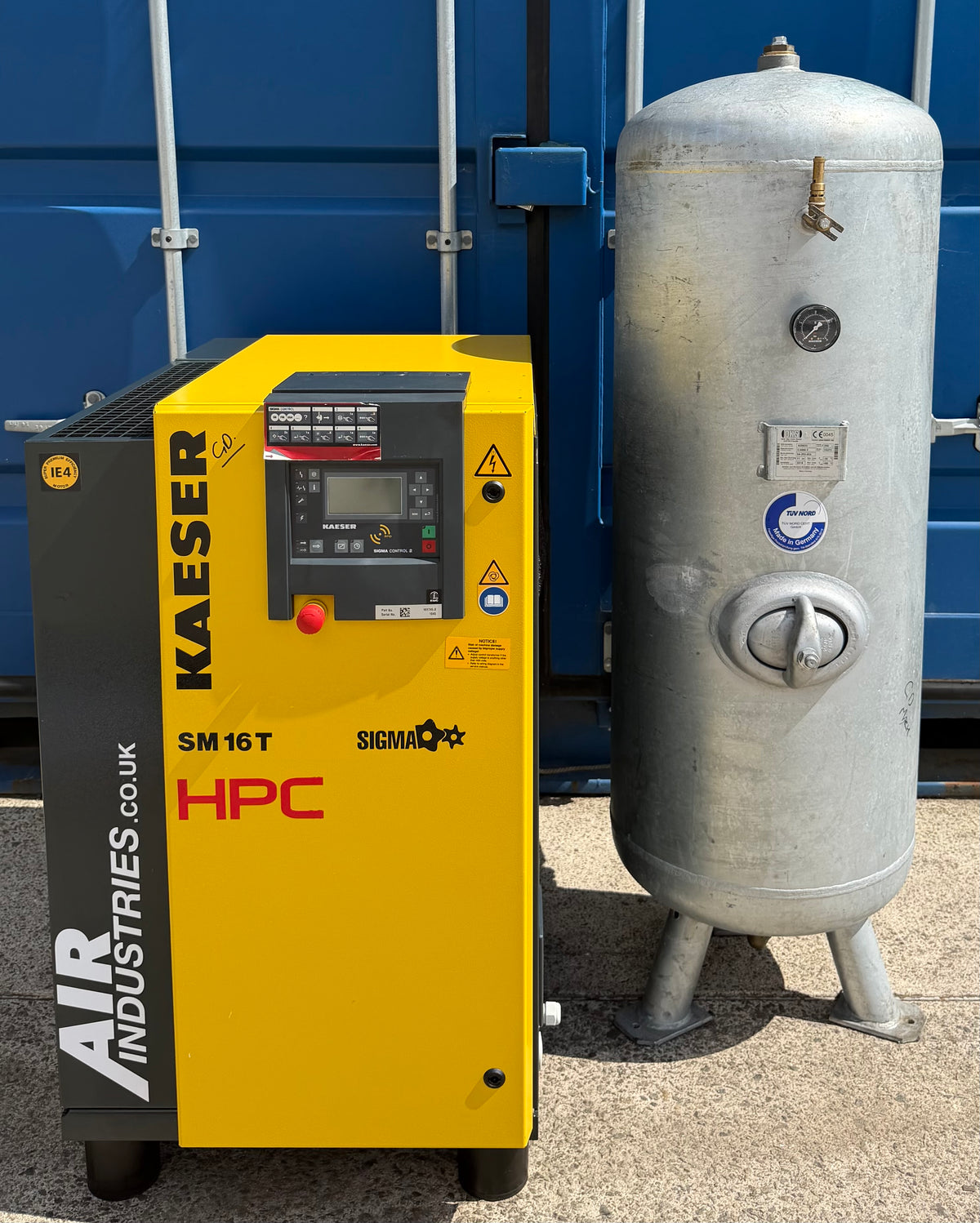 HPC / Kaeser SM16T Rotary Screw Compressor + Receiver + Dryer + Filter 57Cfm!