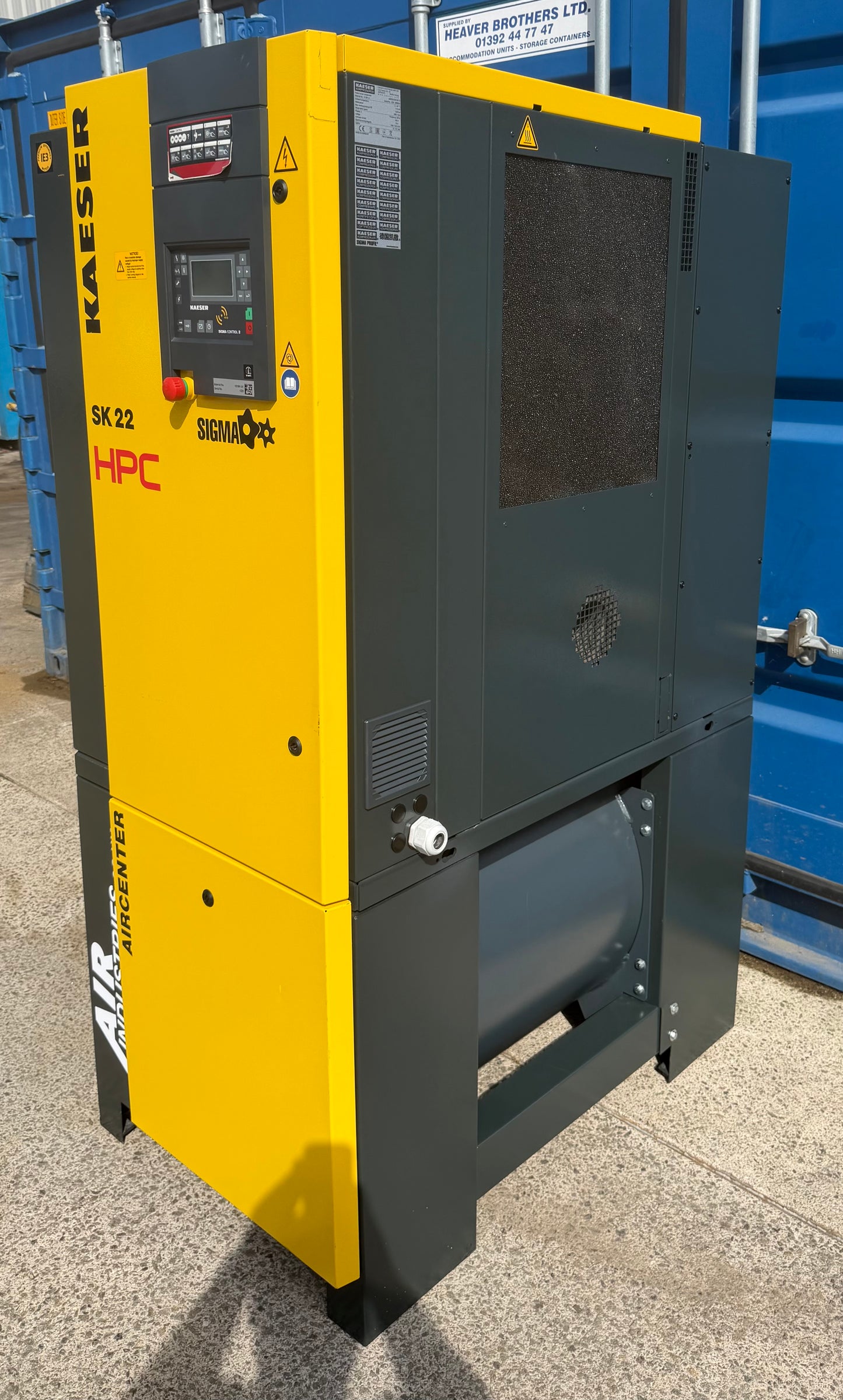 HPC / Kaeser Aircenter 22 Rotary Screw Compressor + Dryer 11Kw, 15Hp, 70cfm