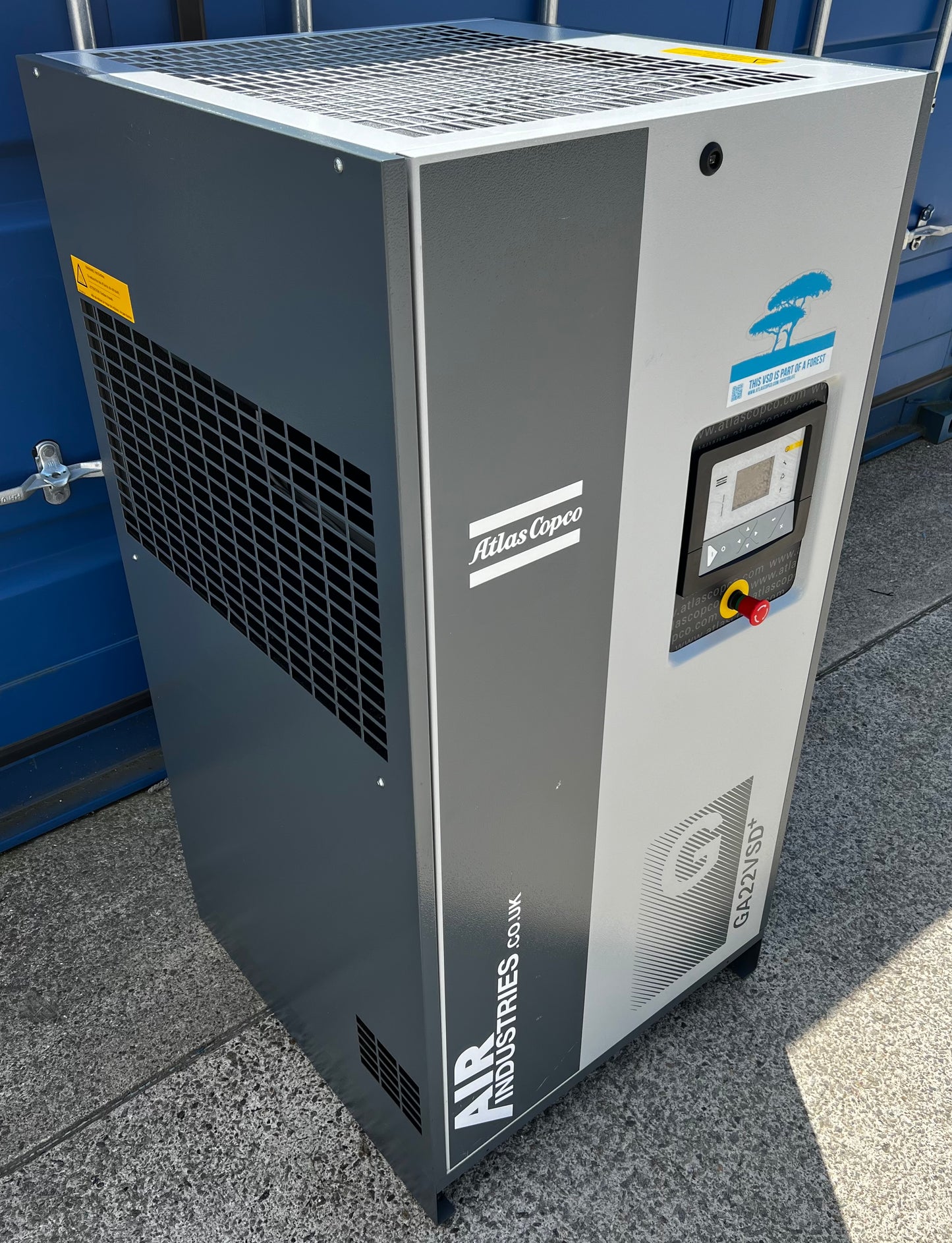 Atlas Copco GA22VSD+ Variable Speed Drive Rotary Screw Compressor, 22Kw, 159cfm!