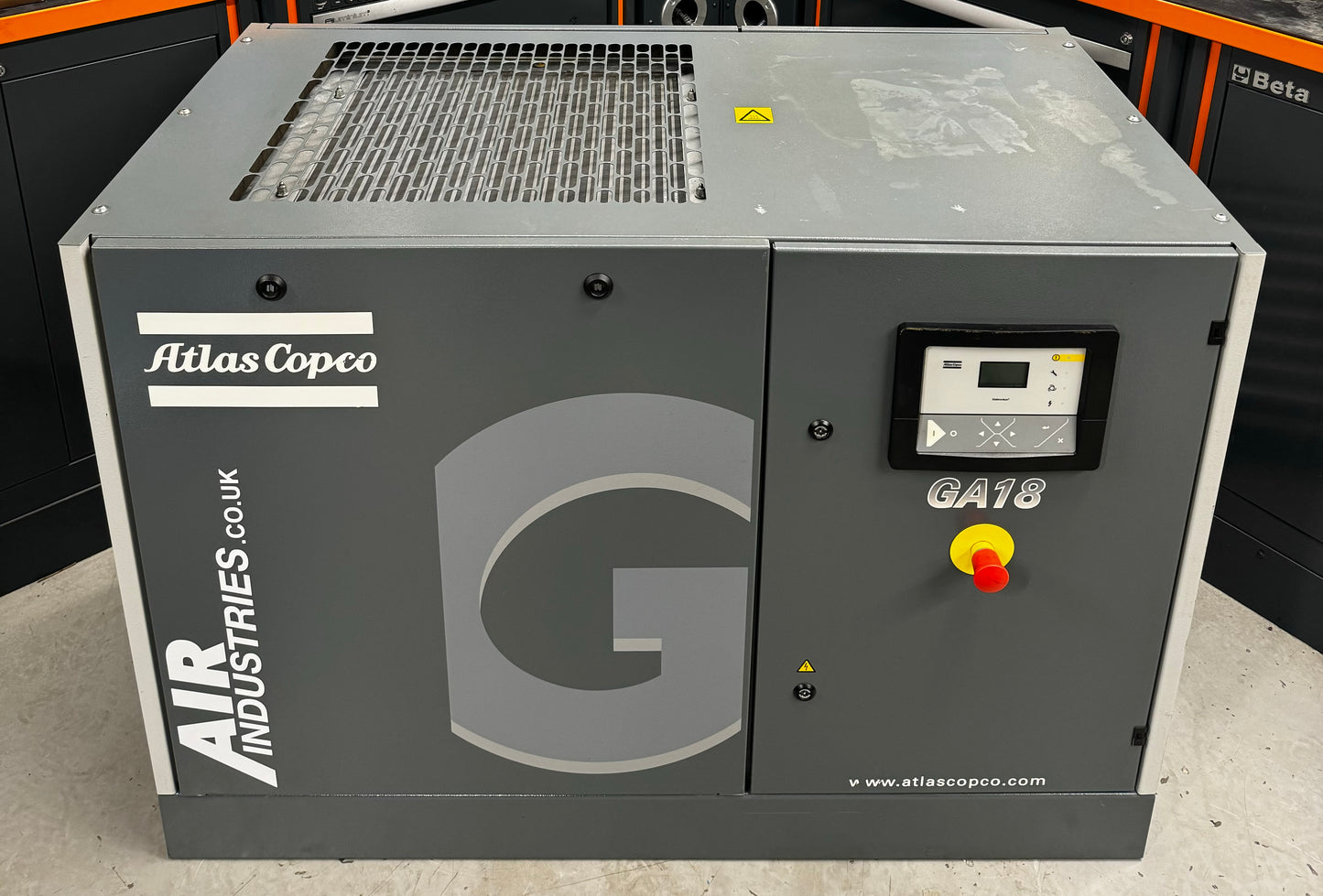 Atlas Copco GA18 Rotary Screw Compressor, 18.5Kw, 111Cfm!