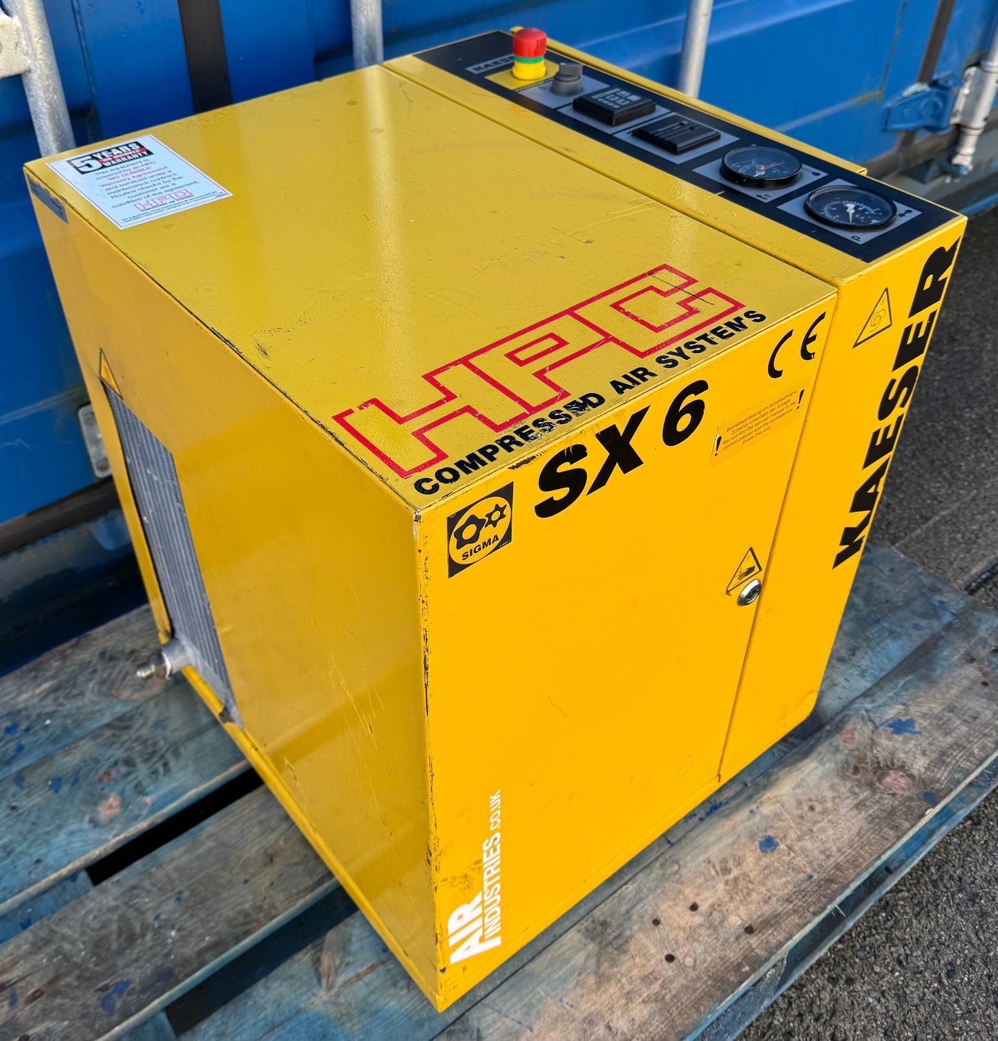 HPC / Kaeser SX6 Floor Mounted Rotary Screw Compressor (4.0kW, 5.5HP, 16.5CFM)