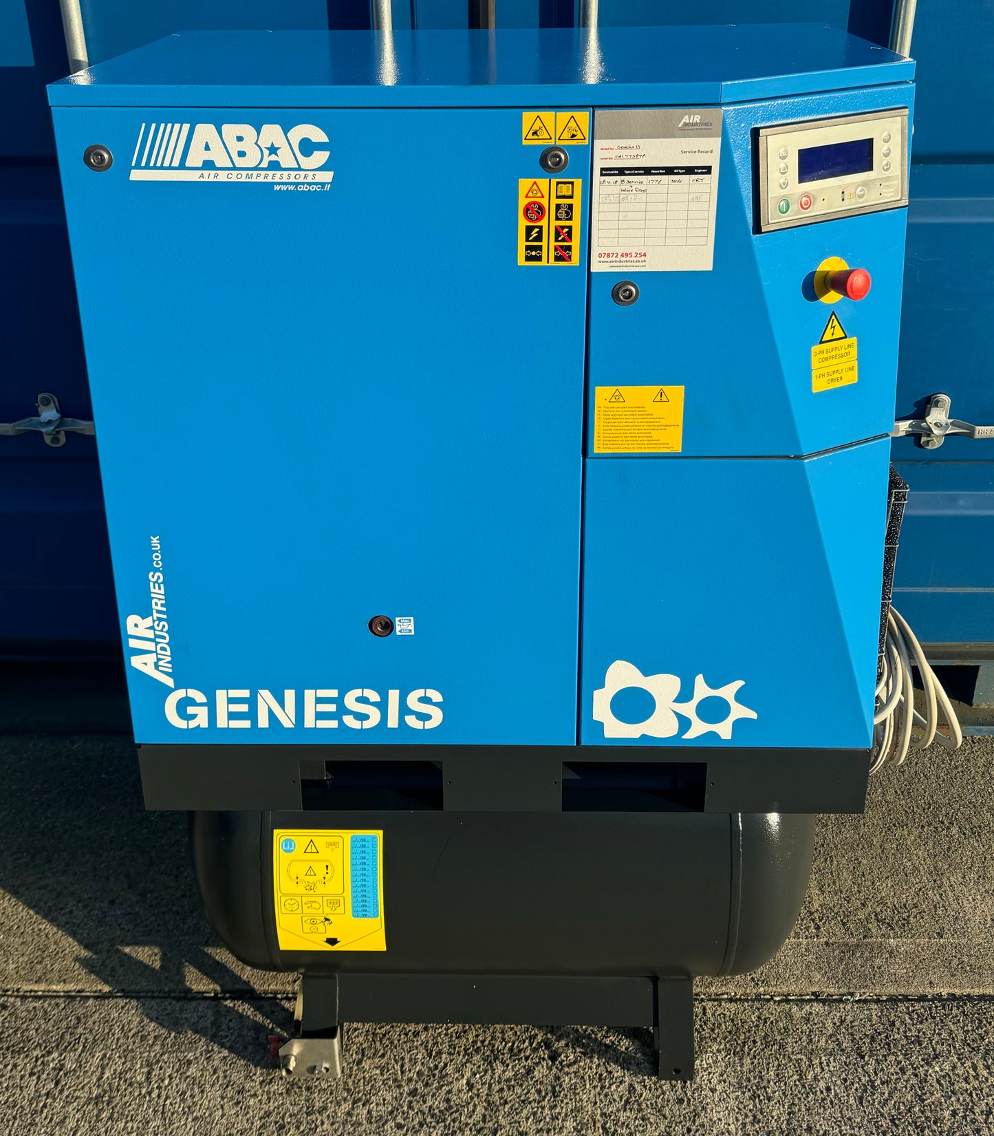 ABAC GENESIS 11 270 Receiver Mounted Rotary Screw Compressor + Dryer (11.0kW, 59CFM)