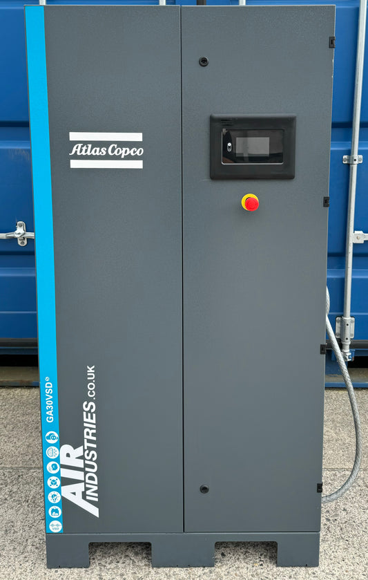 Atlas Copco GA30VSDs Variable Speed Drive Rotary Screw Compressor 30Kw, 231cfm!