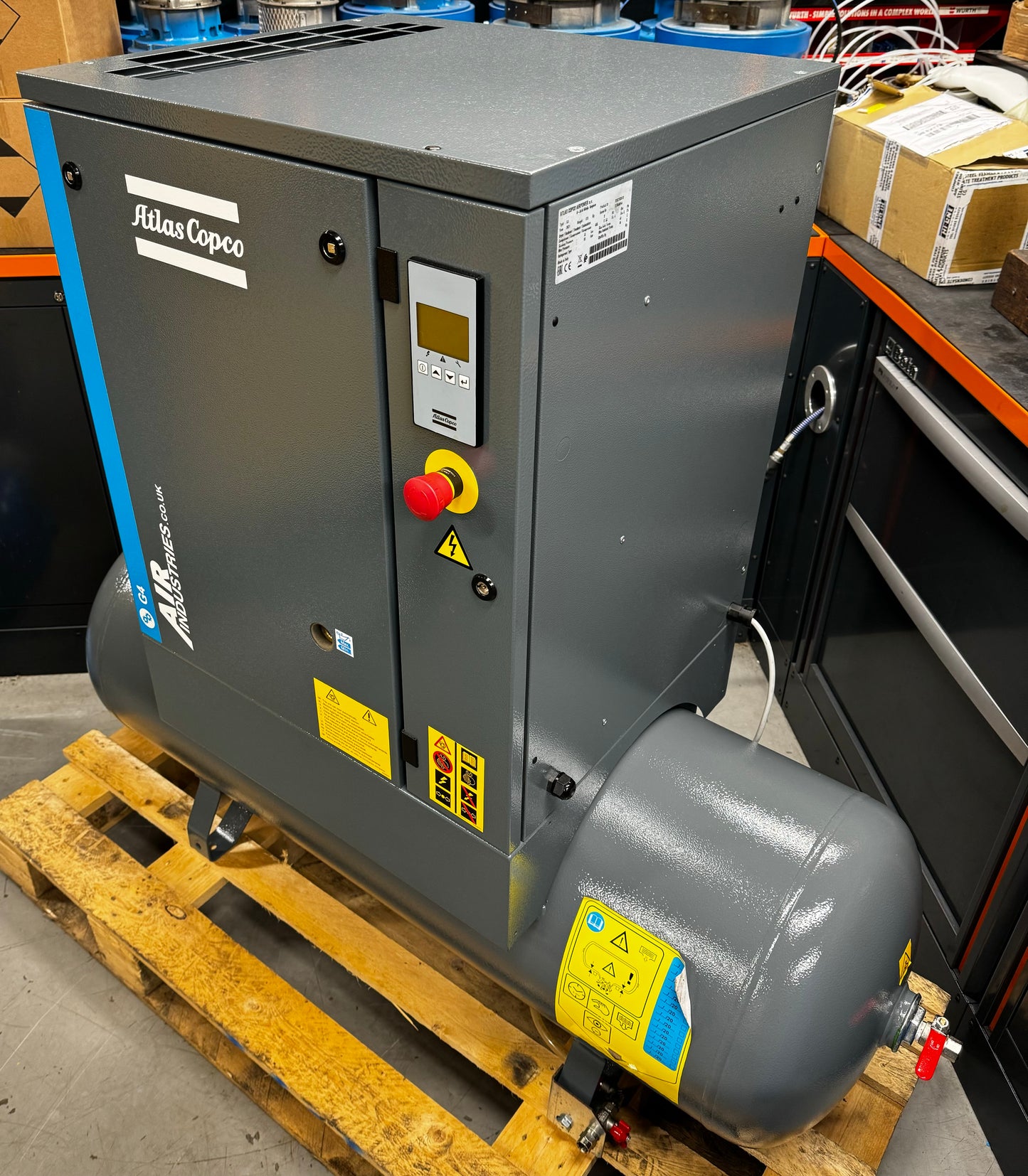 Atlas Copco G4 Receiver Mounted Rotary Screw Compressor (18CFM, 4Kw, 5.5HP)