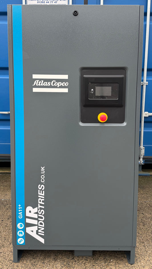 Atlas Copco GA11+ Rotary Screw Compressor, 11Kw, 80cfm!
