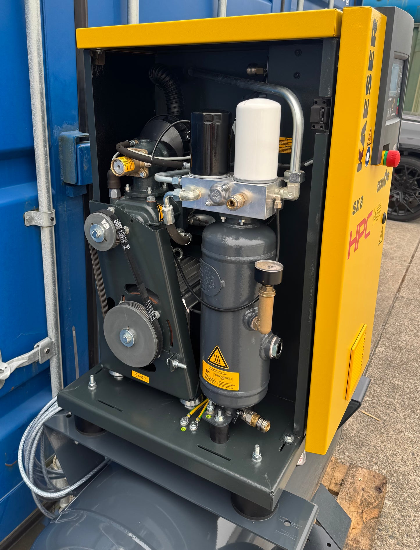 HPC / Kaeser SX8 Receiver Mounted Rotary Screw Compressor 5.5Kw, 28cfm! 8bar!