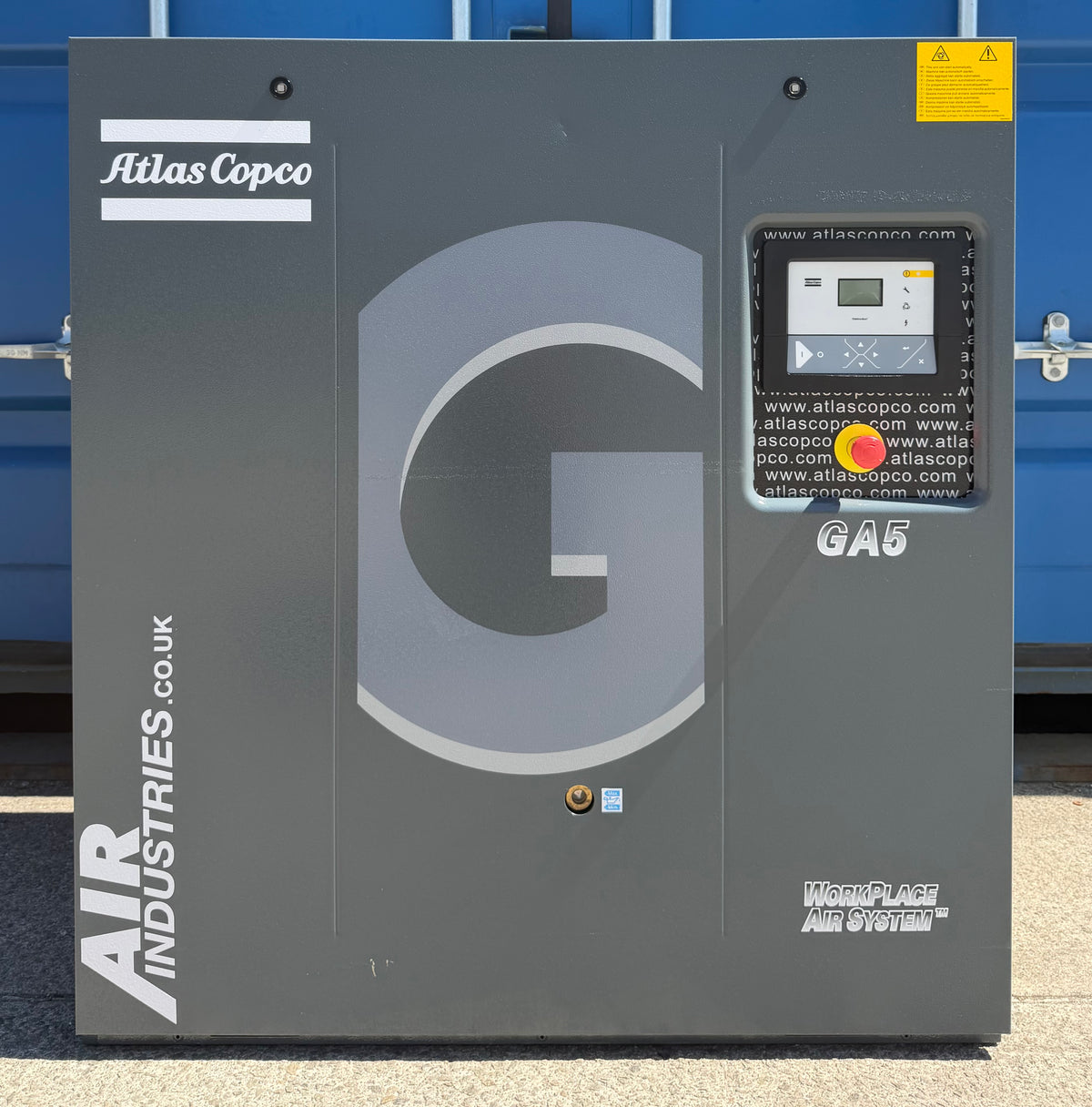 Atlas Copco GA5 Floor Mounted Rotary Screw Compressor, 5.5Kw, 17cfm, 13Bar!