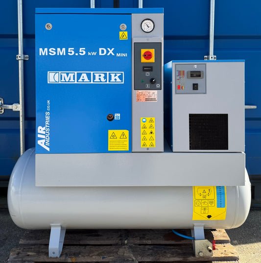 Mark MSM5.5 Receiver Mounted Rotary Screw Compressor With Dryer!