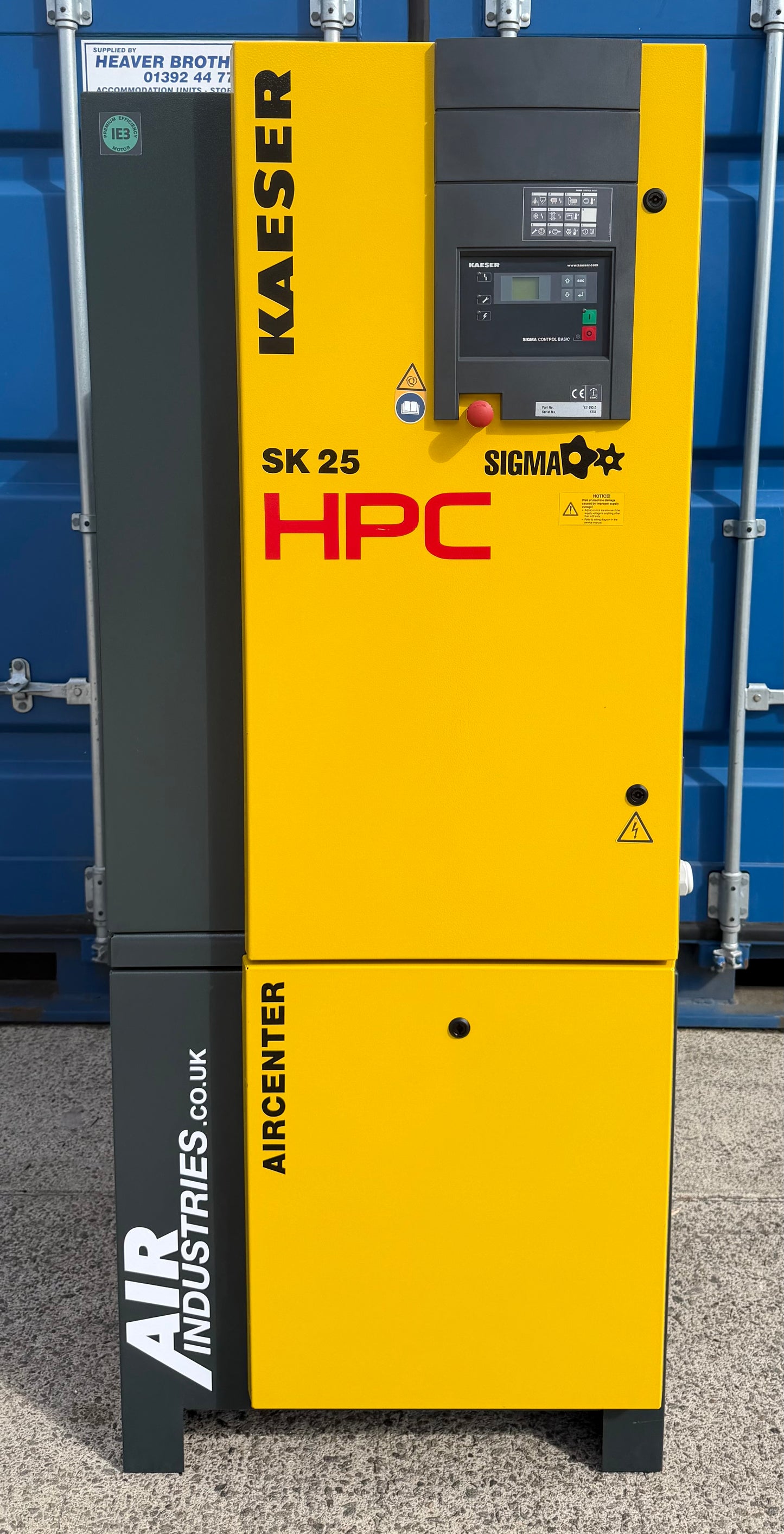 HPC / Kaeser Aircenter 25 Rotary Screw Compressor + Dryer 15Kw, 20Hp, 88.28cfm