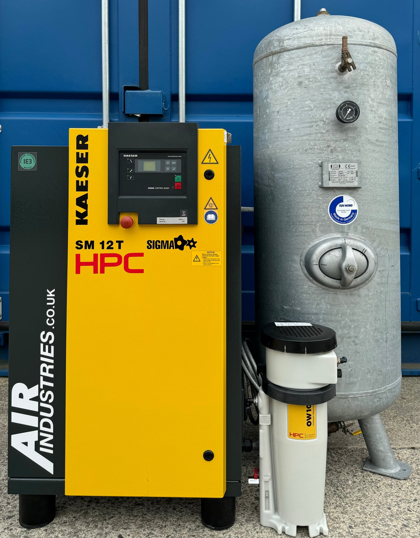 Kaeser / HPC SM12T Rotary Screw Compressor Package + Dryer + Receiver (36CFM)