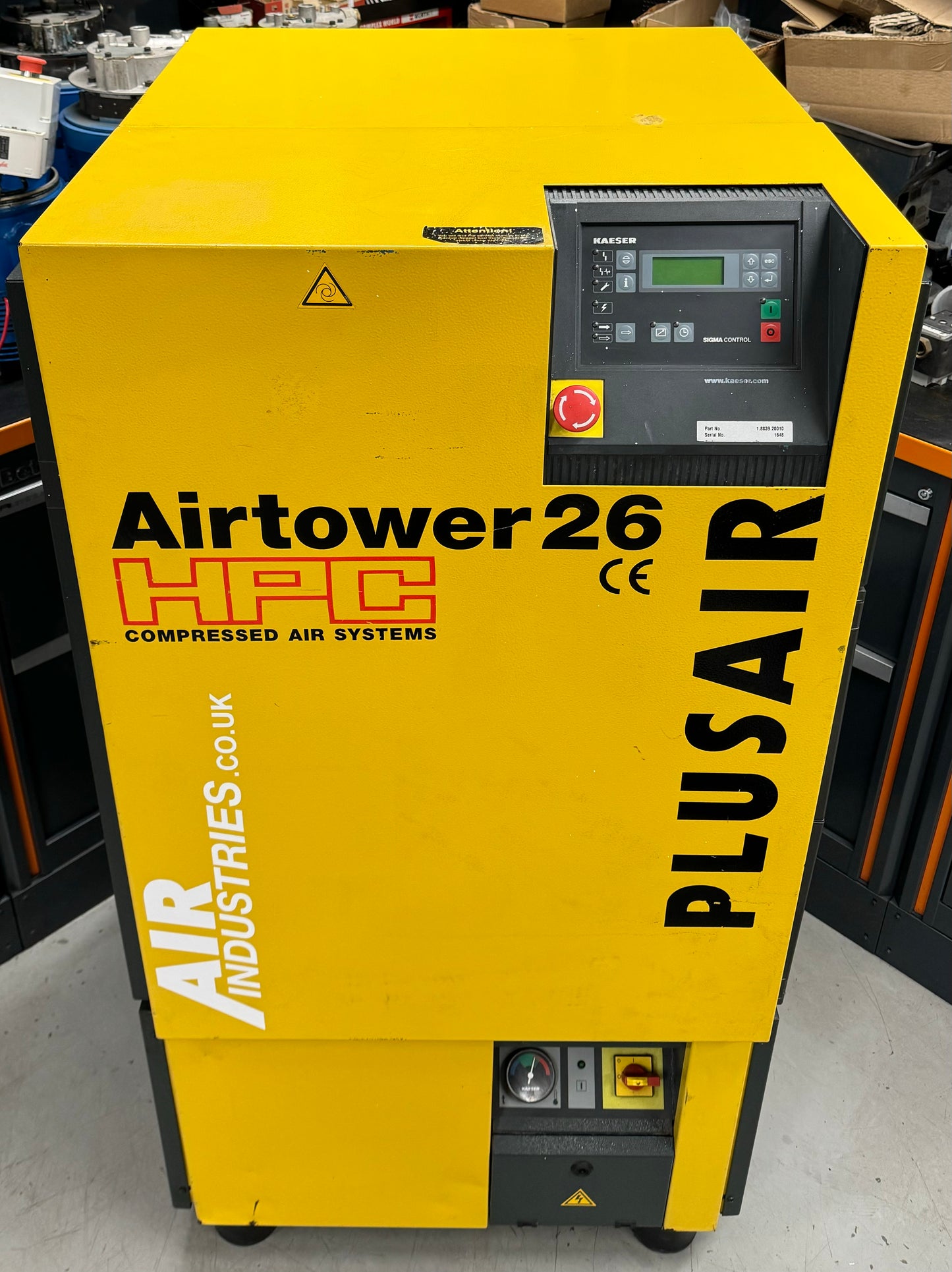 Kaeser Airtower 26 Rotary Screw Compressor + Dryer (90CFM, 8Bar, 15kW)