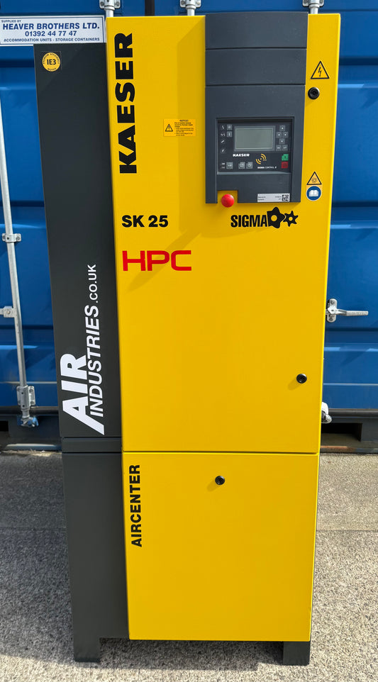 HPC / Kaeser Aircenter 25 Rotary Screw Compressor + Dryer 15Kw, 20Hp, 88.28cfm