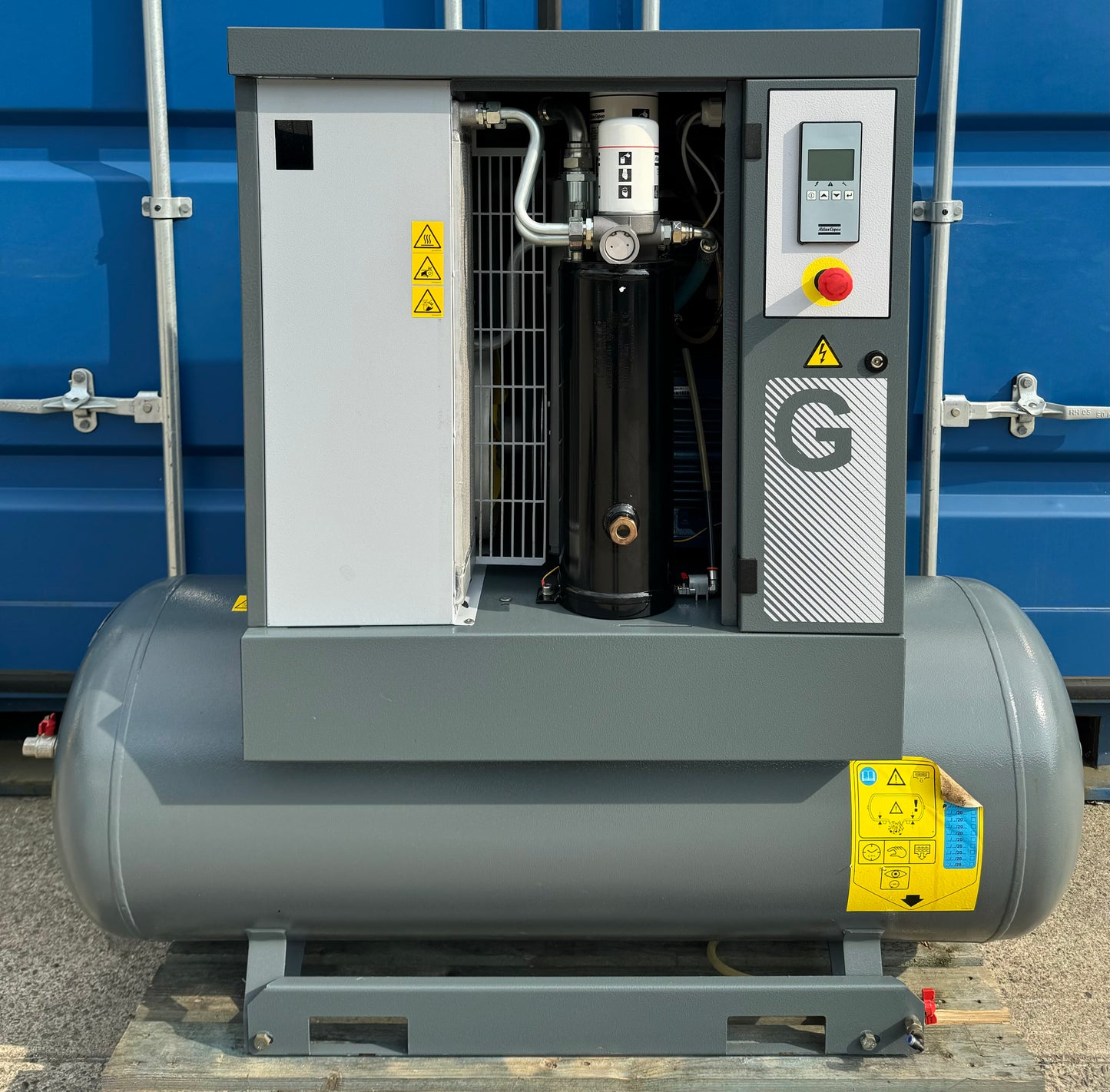 Atlas Copco G11 Receiver Mounted Rotary Screw Compressor (51CFM, 11Kw, 15HP)