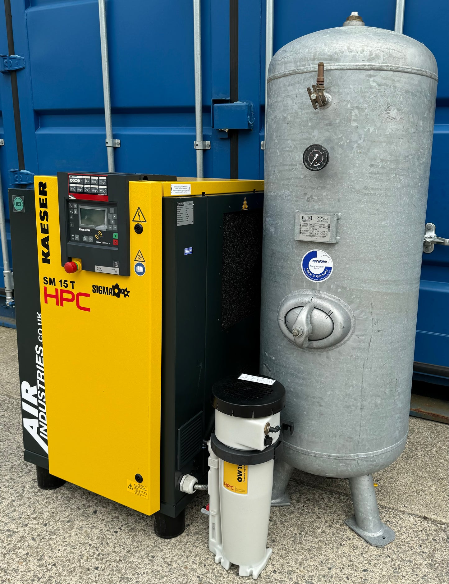 Kaeser / HPC SM15T Rotary Screw Compressor Package + Dryer + Receiver (44CFM)