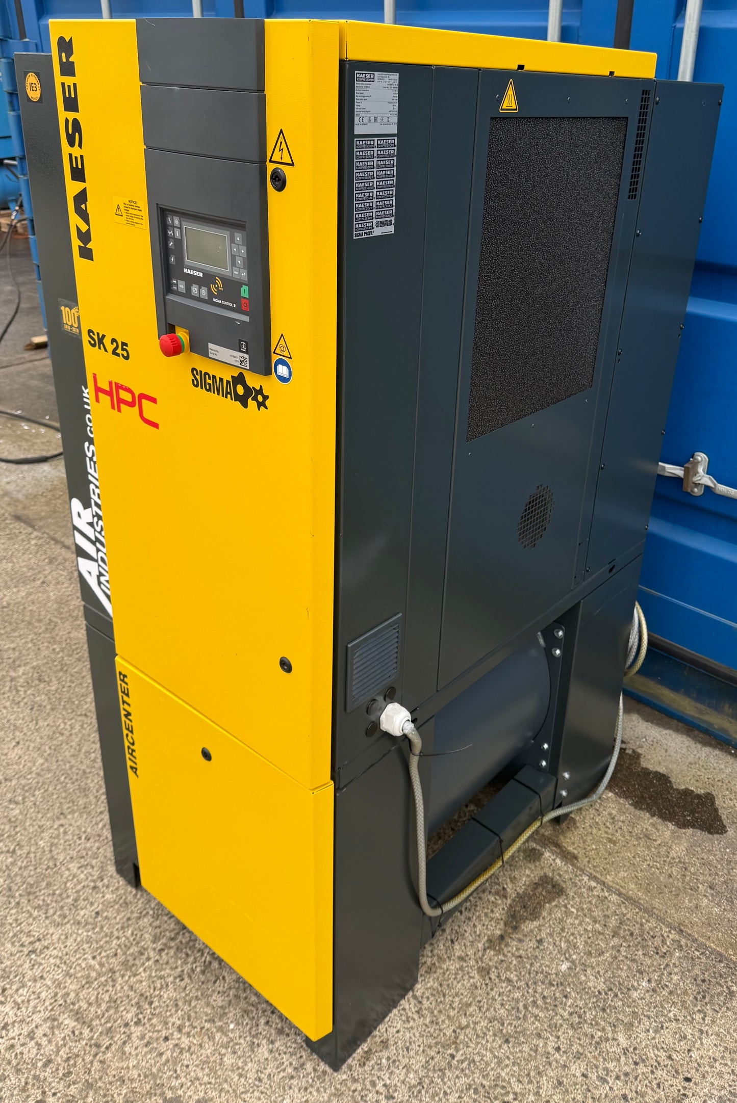 HPC / Kaeser Aircenter 25 Rotary Screw Compressor + Dryer 15Kw, 20Hp, 88.28cfm