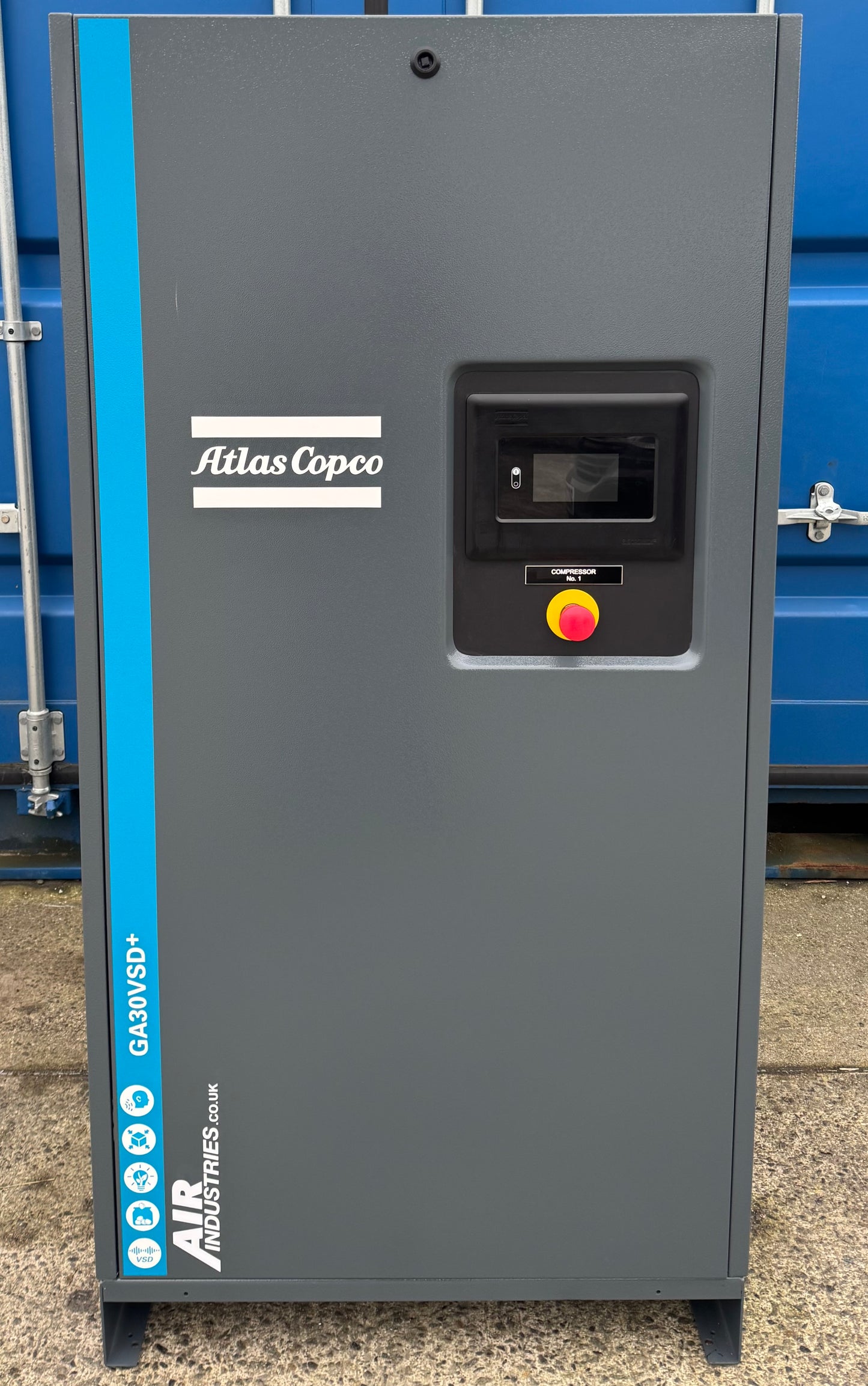 Atlas Copco GA30VSD+ Variable Speed Drive Rotary Screw Compressor, 30Kw, 206cfm!