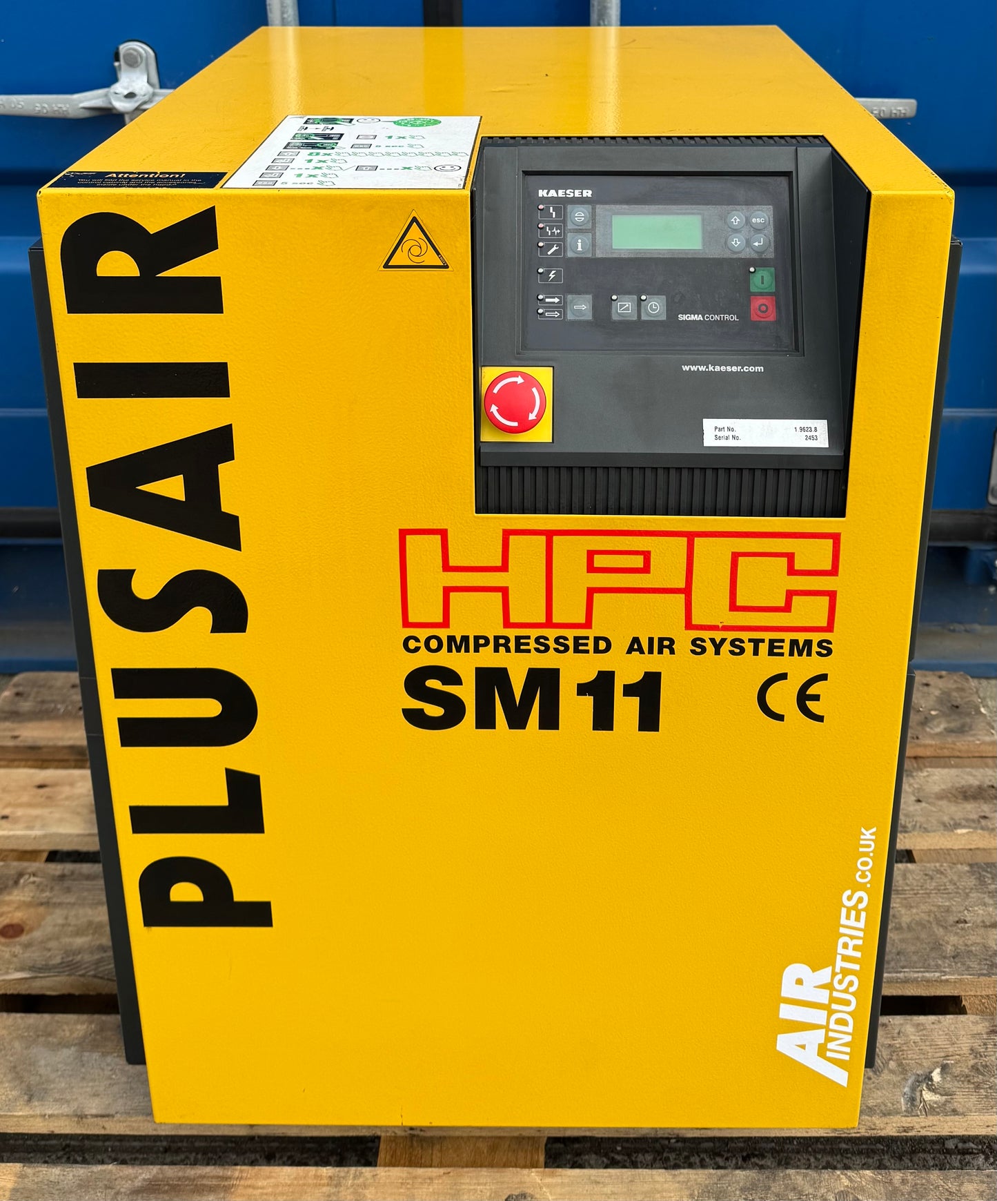 HPC / Kaeser SM11 Floor Mounted Rotary Screw Compressor (7.5Kw, 40CFM)