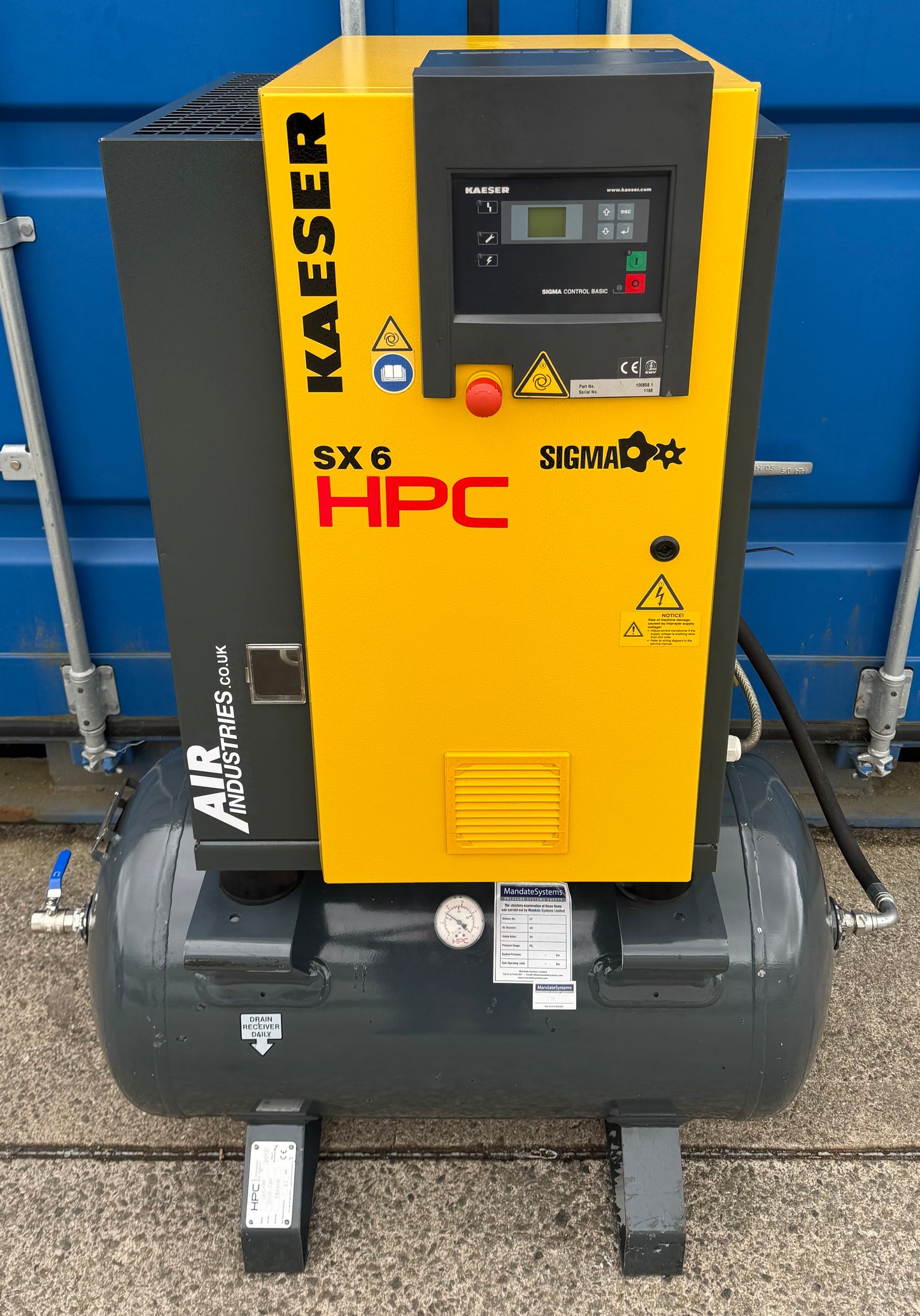 HPC / Kaeser SX6 Receiver Mounted Rotary Screw Compressor 4.0Kw, 11Bar!