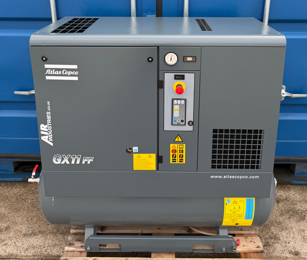 Atlas Copco GX11FF Receiver Mounted Rotary Screw Compressor + Dryer, 11Kw, 57cfm