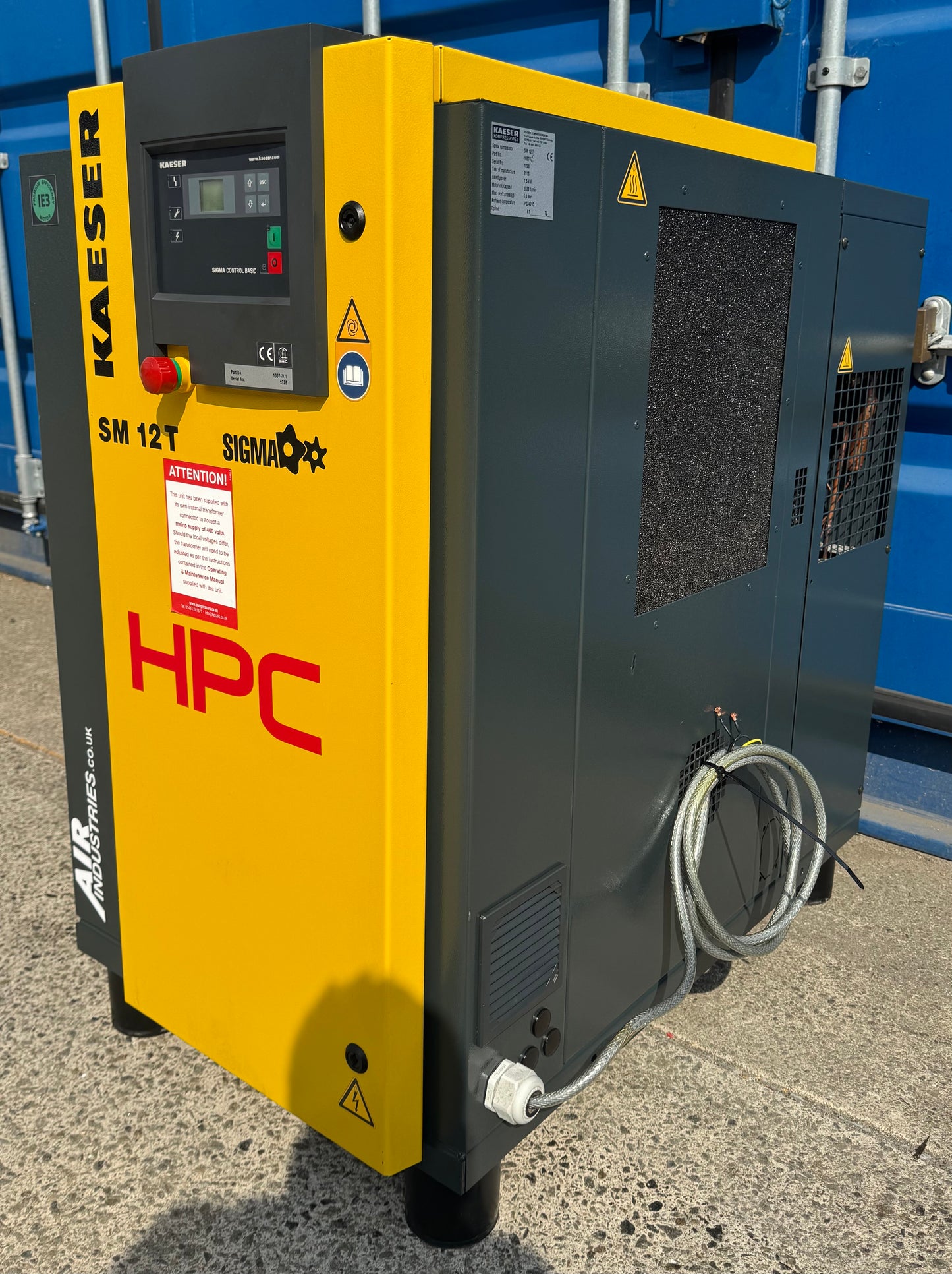HPC / Kaeser SM12T Floor Mounted Rotary Screw Compressor + Dryer (7.5Kw, 42Cfm)
