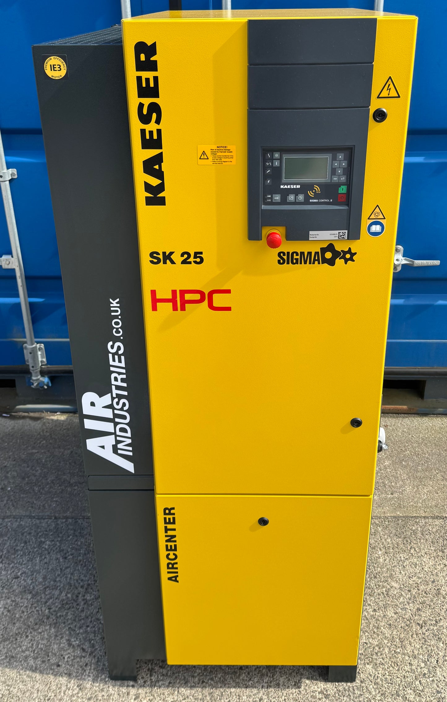 HPC / Kaeser Aircenter 25 Rotary Screw Compressor + Dryer 15Kw, 20Hp, 88.28cfm