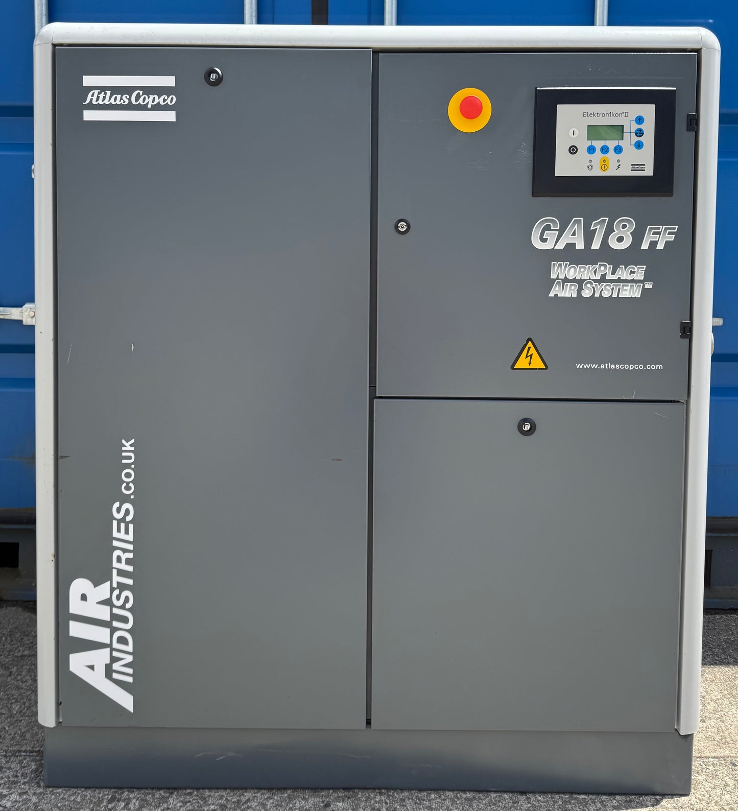 Atlas Copco GA18FF Rotary Screw Compressor + Dryer, 18.5Kw, 115Cfm!
