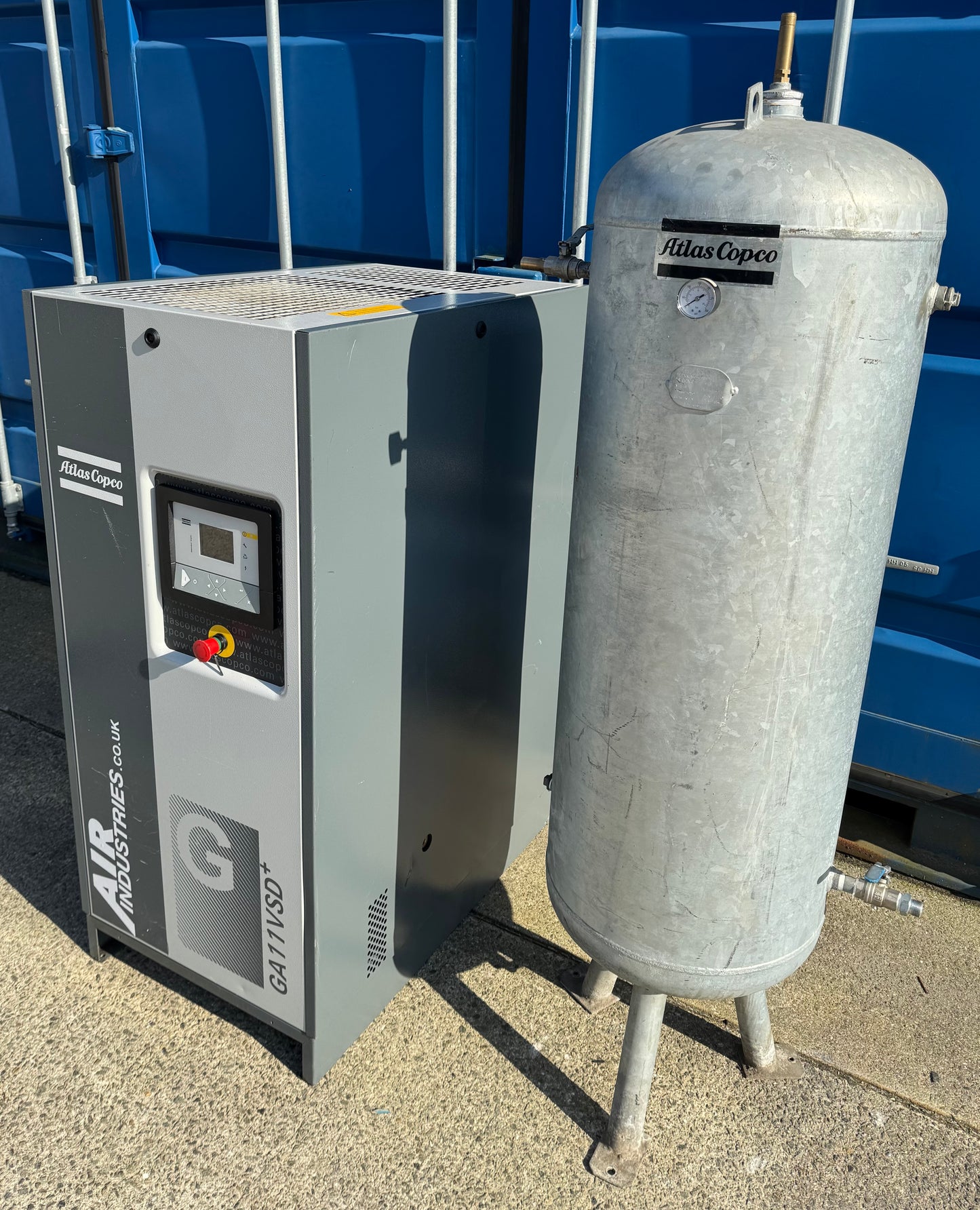 Atlas Copco GA11VSD+FF Variable Speed Rotary Screw Compressor + Dryer + Air Receiver  (68.8CFM)